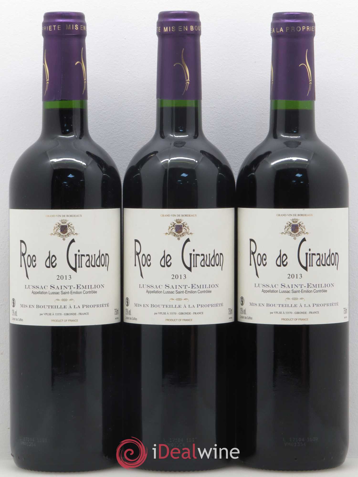 Bordeaux Lussac Saint-Emilion Roc de Giraudon 2013 - Lot de 6 bouteilles - 2