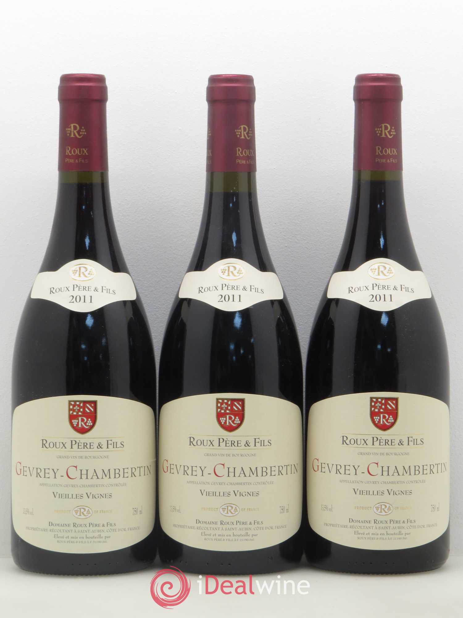 Gevrey-Chambertin Vieilles Vignes Roux Pere et Fils 2011 - Lot de 3 bouteilles - 0