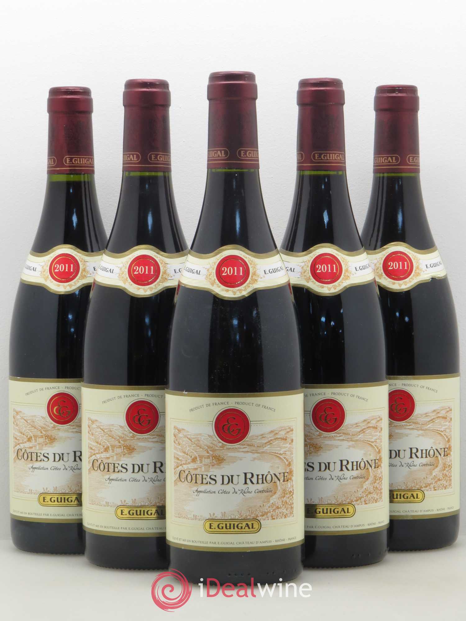 Côtes-du-Rhône Guigal 2011 - Lot de 5 bouteilles - 0