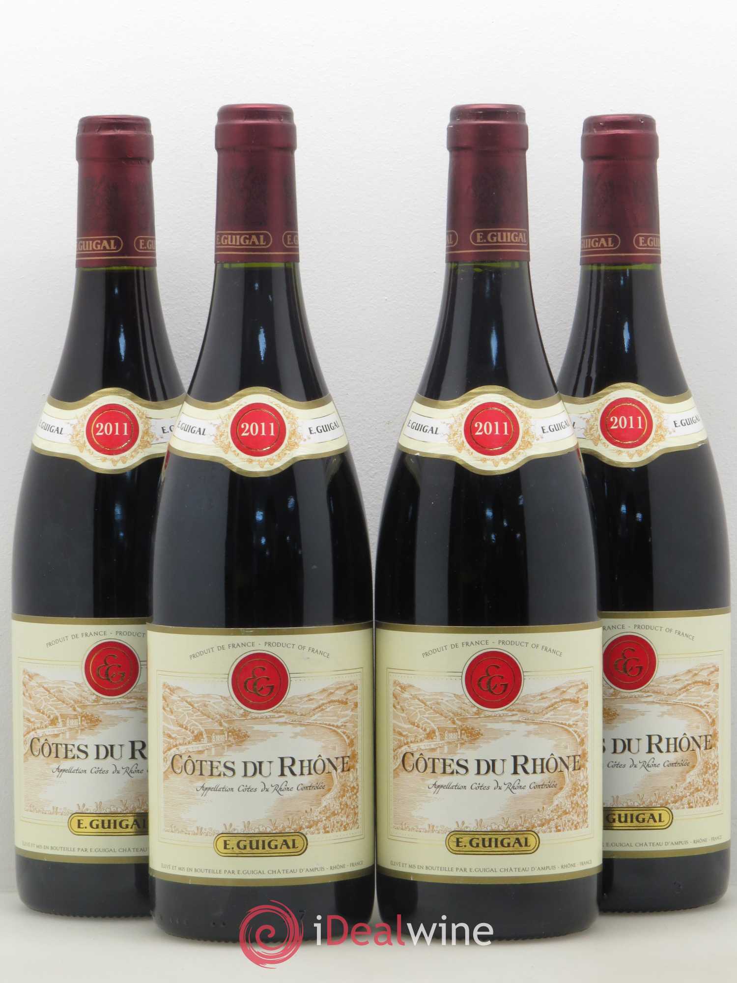 Côtes-du-Rhône Guigal 2011 - Lot de 4 bouteilles - 0