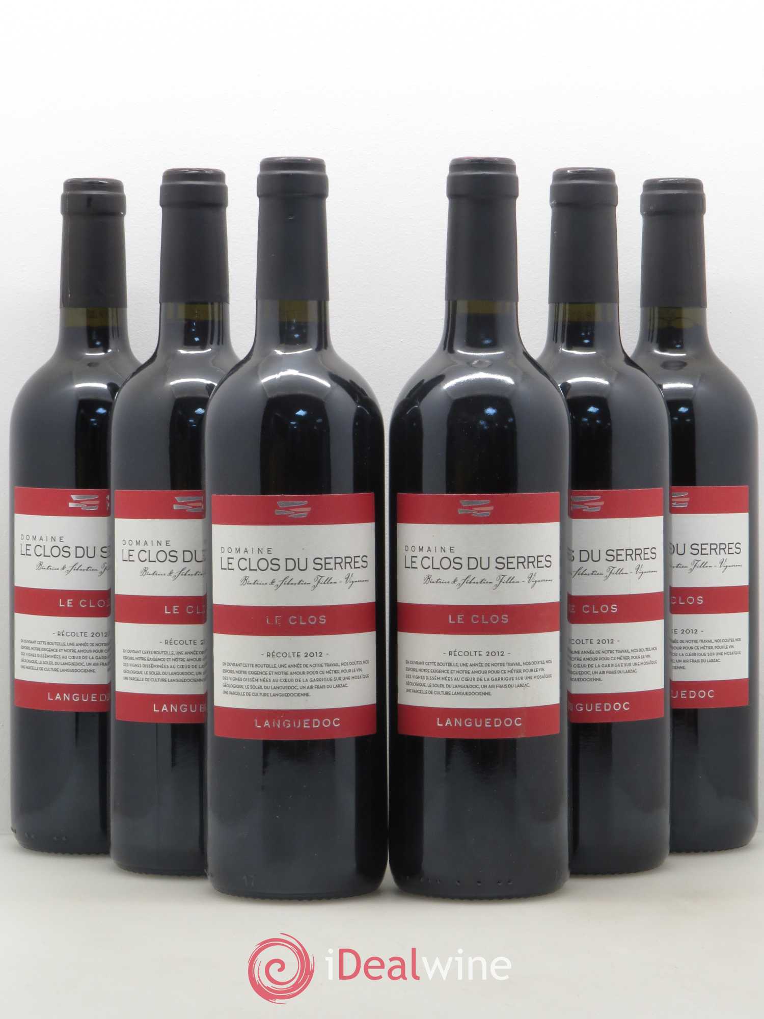 Languedoc Le Clos Domaine Le Clos du Serres 2012 - Posten von 6 Flaschen - 0