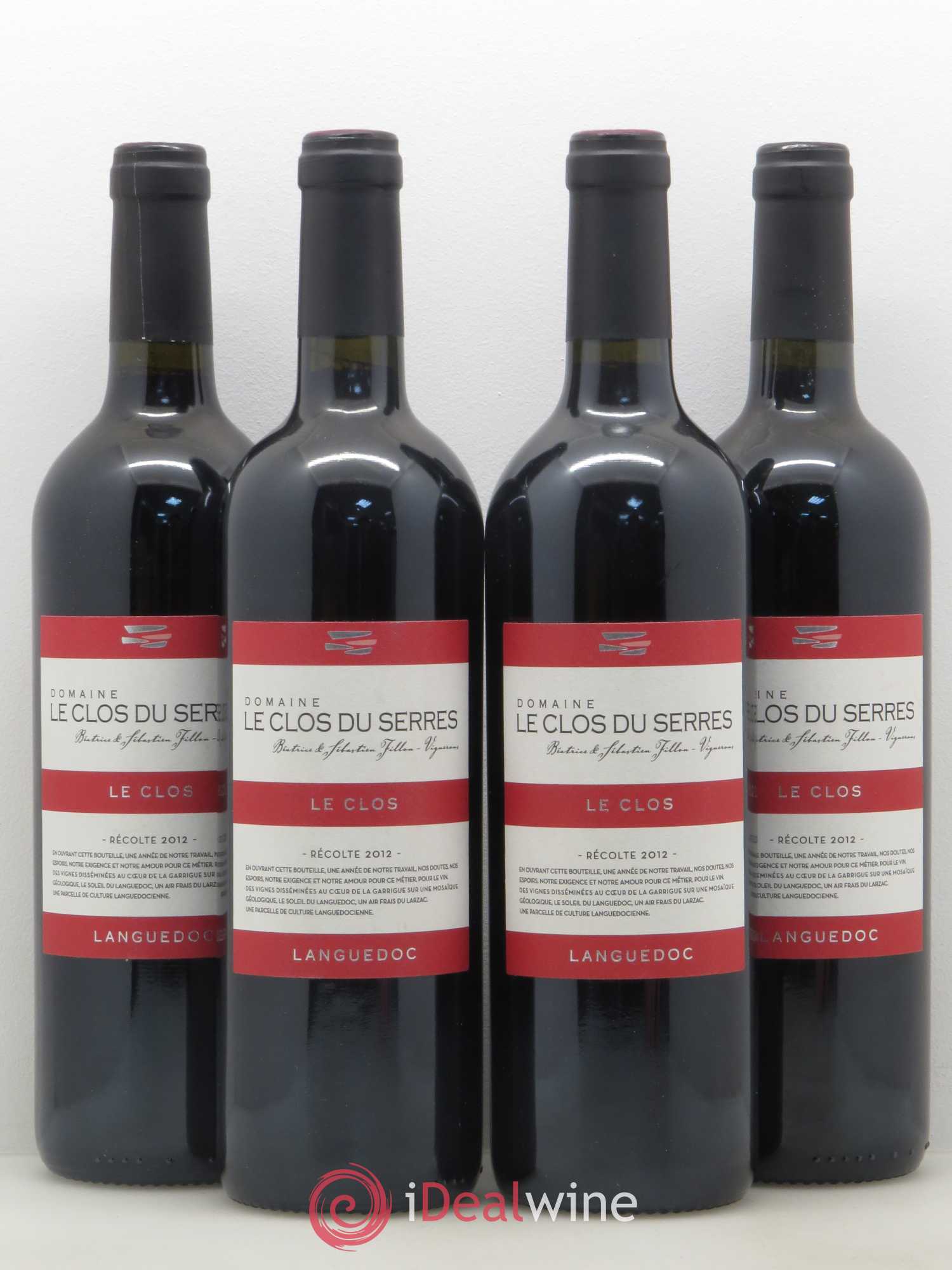 Languedoc Le Clos Domaine Le Clos du Serres 2012 - Posten von 4 Flaschen - 0