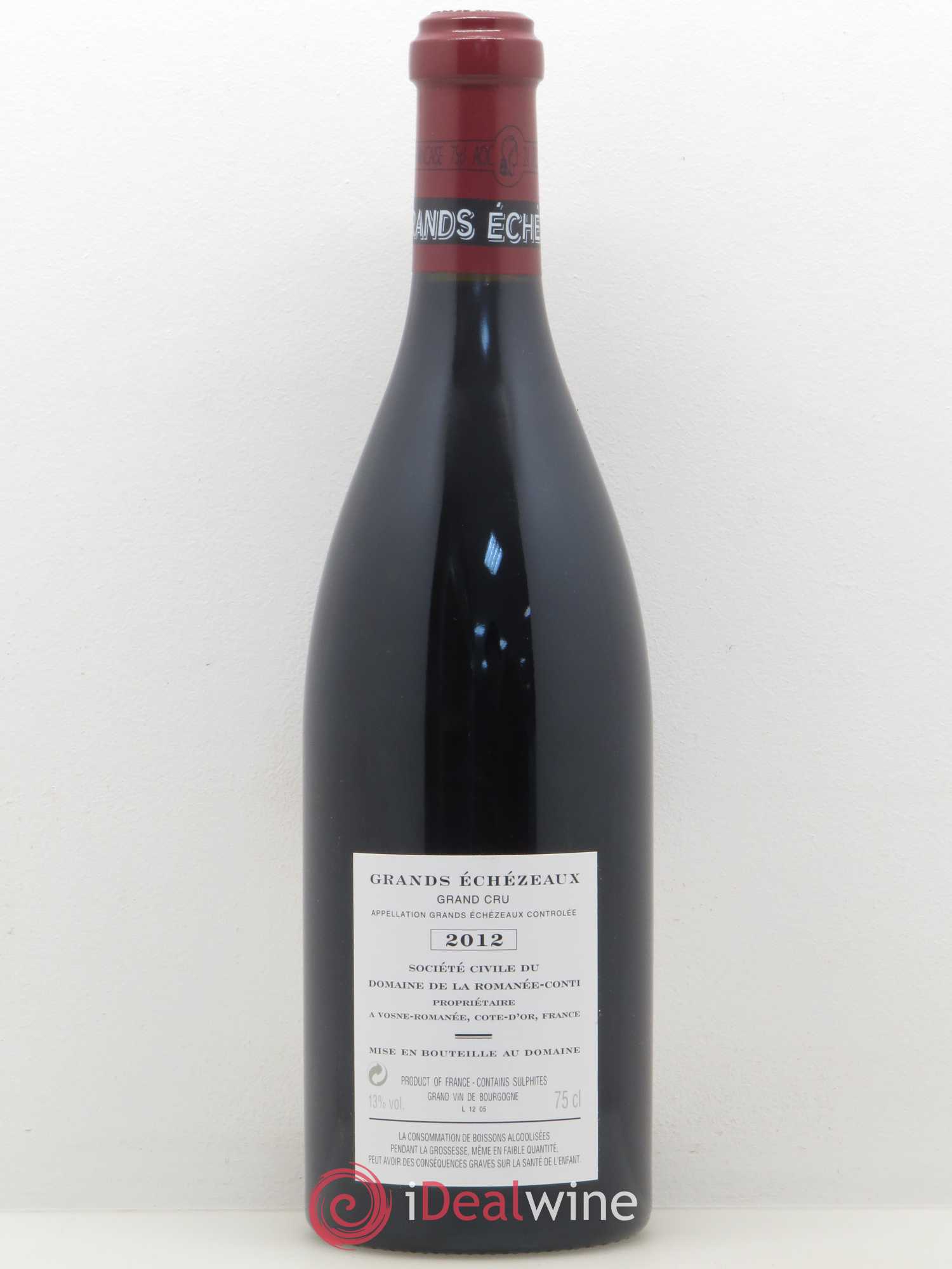 Grands-Echezeaux Grand Cru Domaine de la Romanée-Conti 2012 - Lot de 1 bouteille - 1