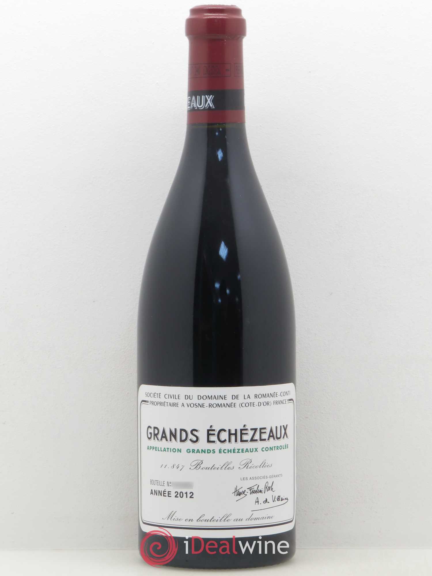 Grands-Echezeaux Grand Cru Domaine de la Romanée-Conti 2012 - Lot de 1 bouteille - 0