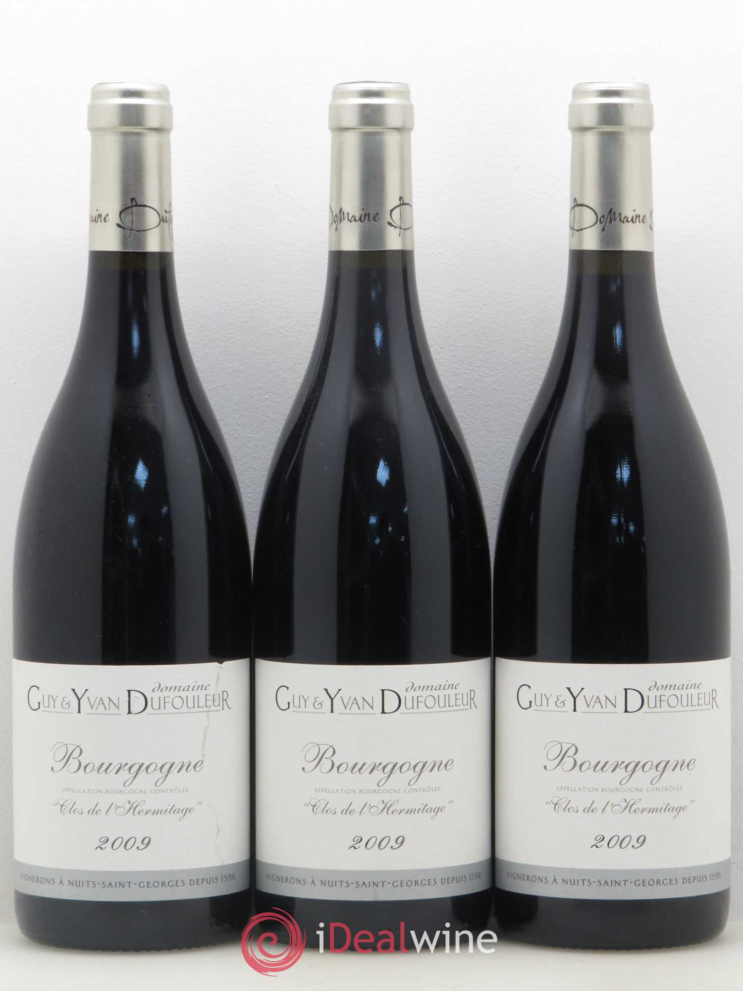 Bourgogne Clos de L'Hermitage Guy et Yvan Dufouleur 2009 - Posten von 3 Flaschen - 0