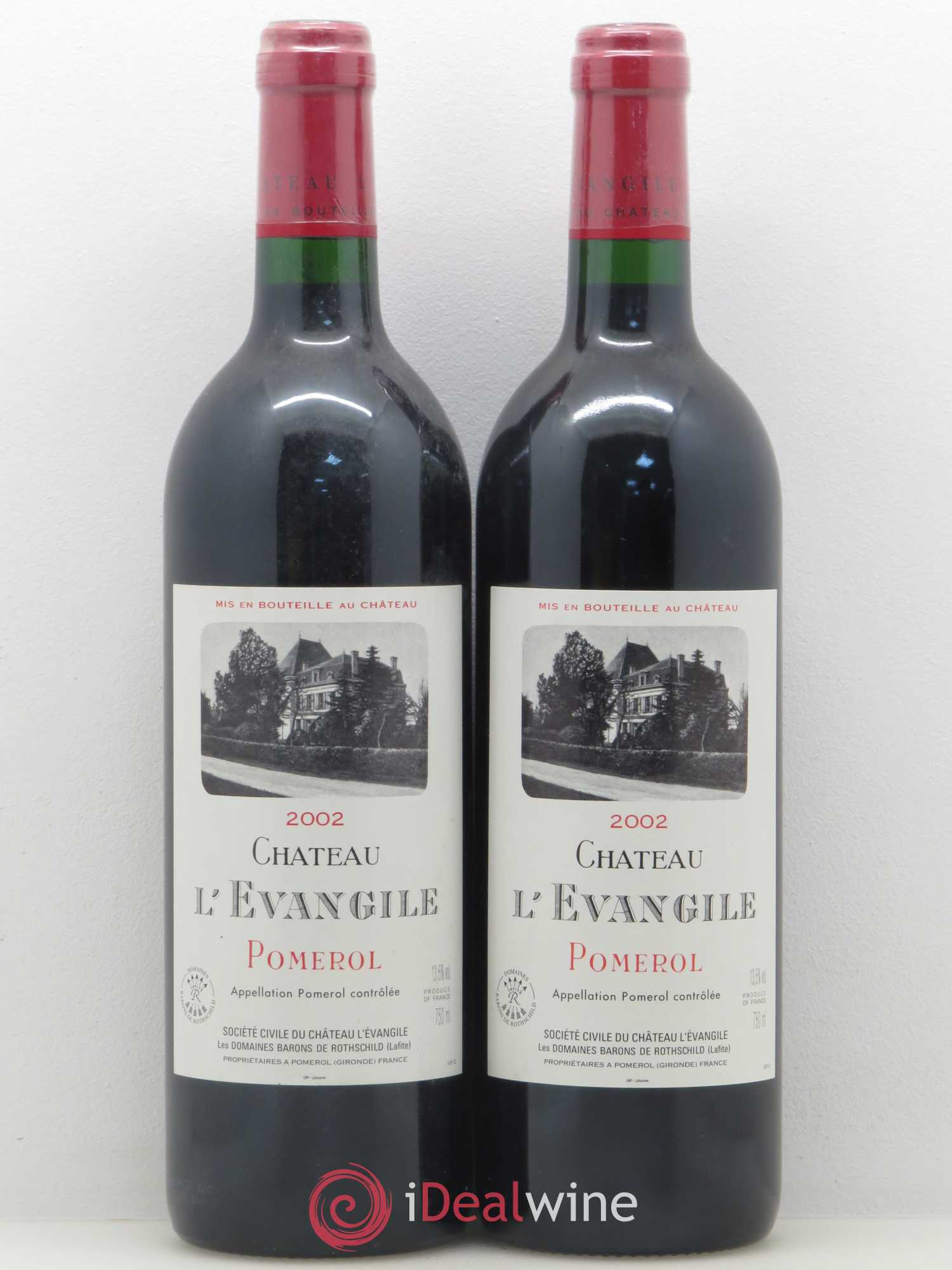 Château l' Évangile 2002 - Lot de 2 bouteilles - 0