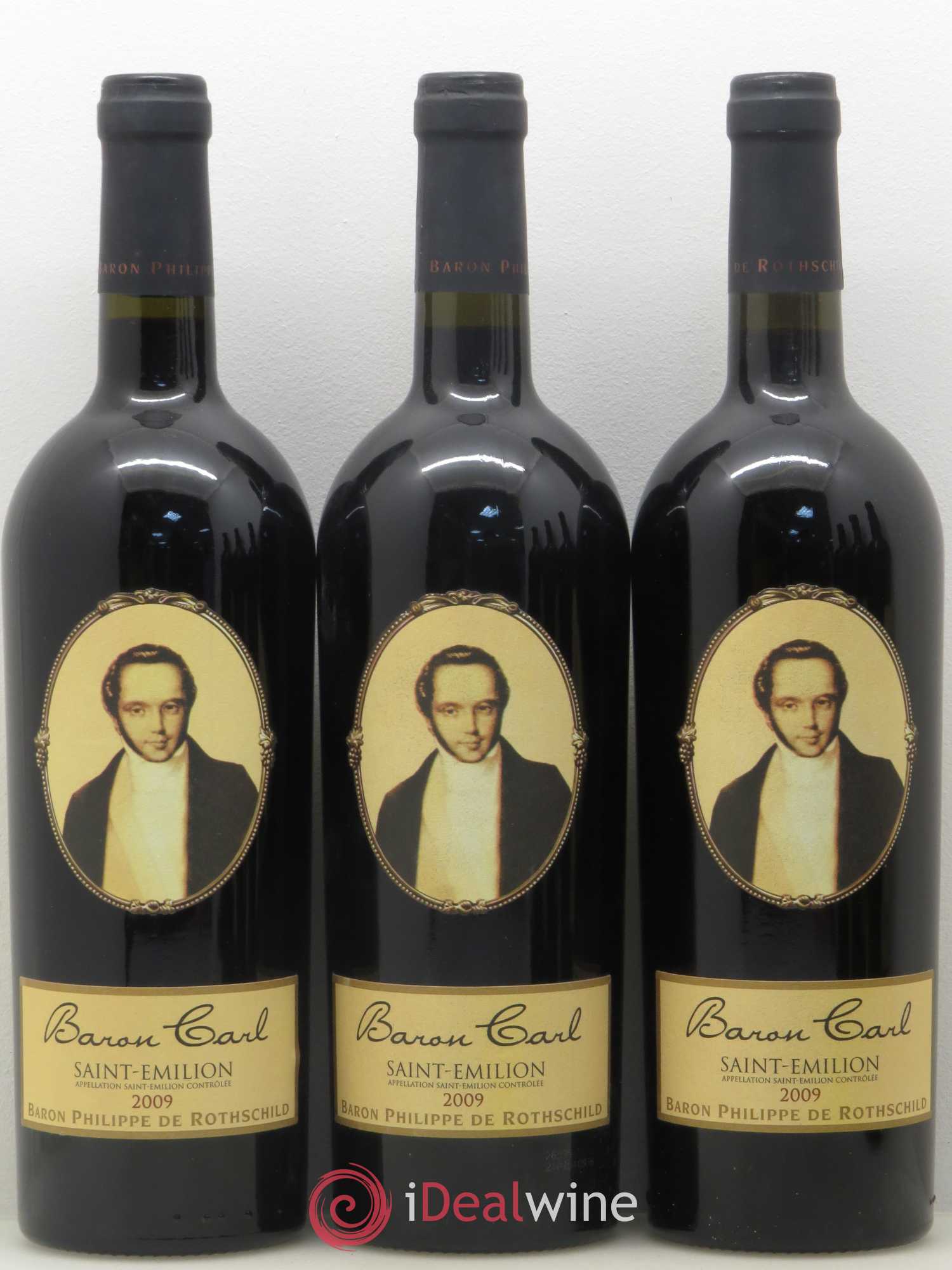 Saint-Émilion Baron Carl Baron Philippe de Rothschild  2009 - Posten von 6 Flaschen - 1