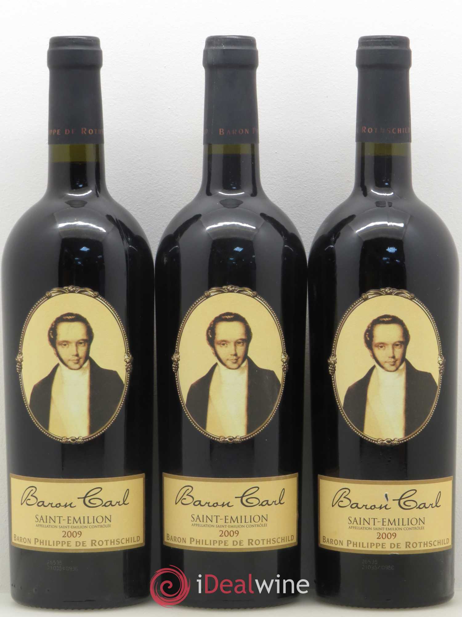 Saint-Émilion Baron Carl Baron Philippe de Rothschild  2009 - Posten von 6 Flaschen - 2