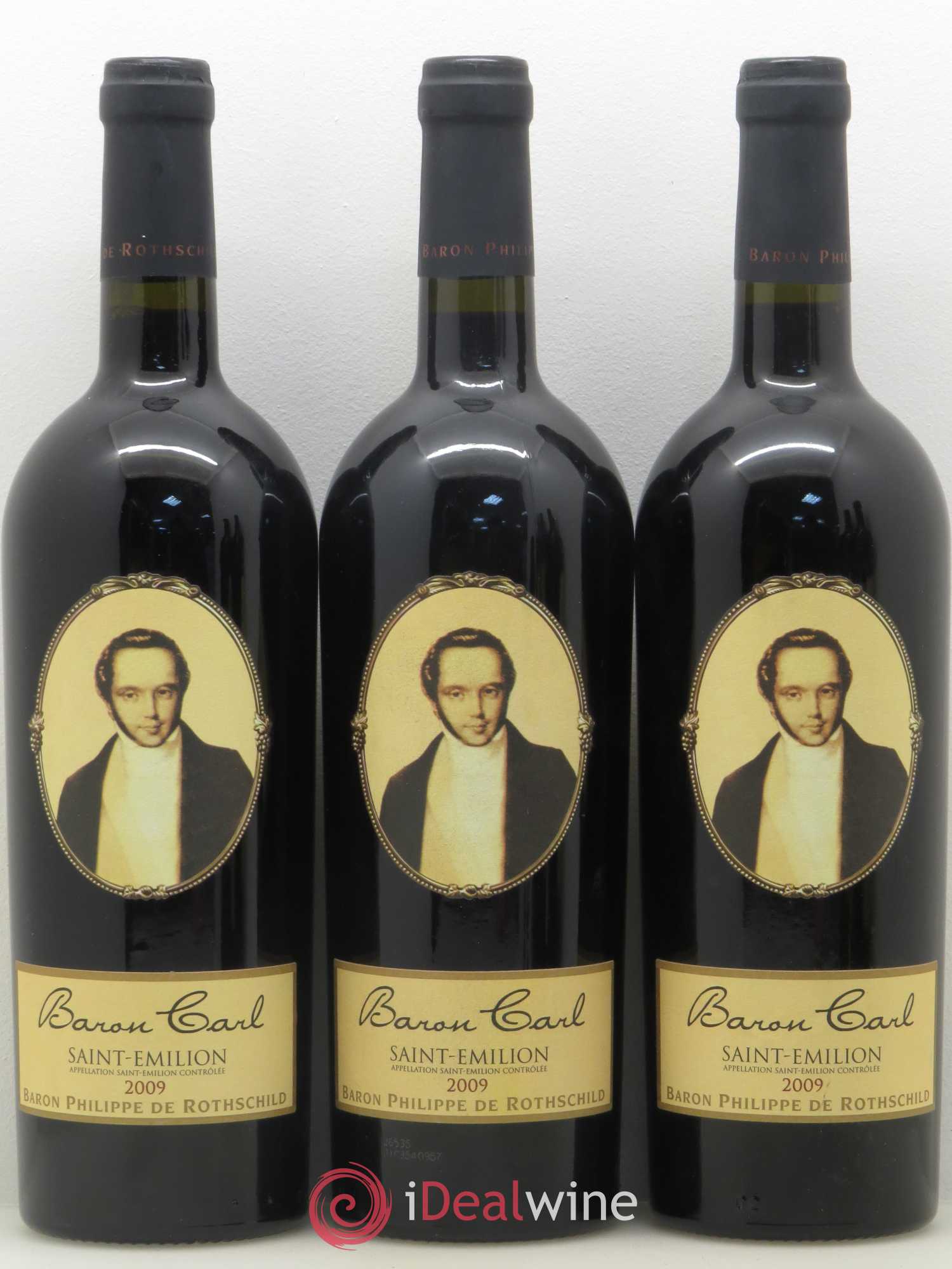 Saint-Émilion Baron Carl Baron Philippe de Rothschild  2009 - Posten von 5 Flaschen - 1