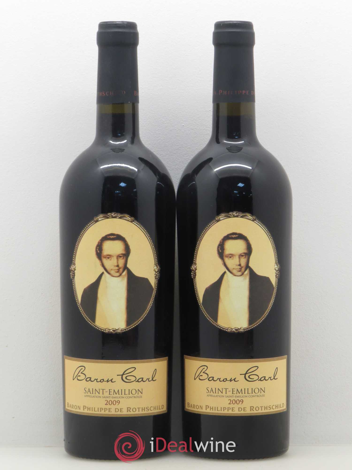 Saint-Émilion Baron Carl Baron Philippe de Rothschild  2009 - Posten von 5 Flaschen - 2