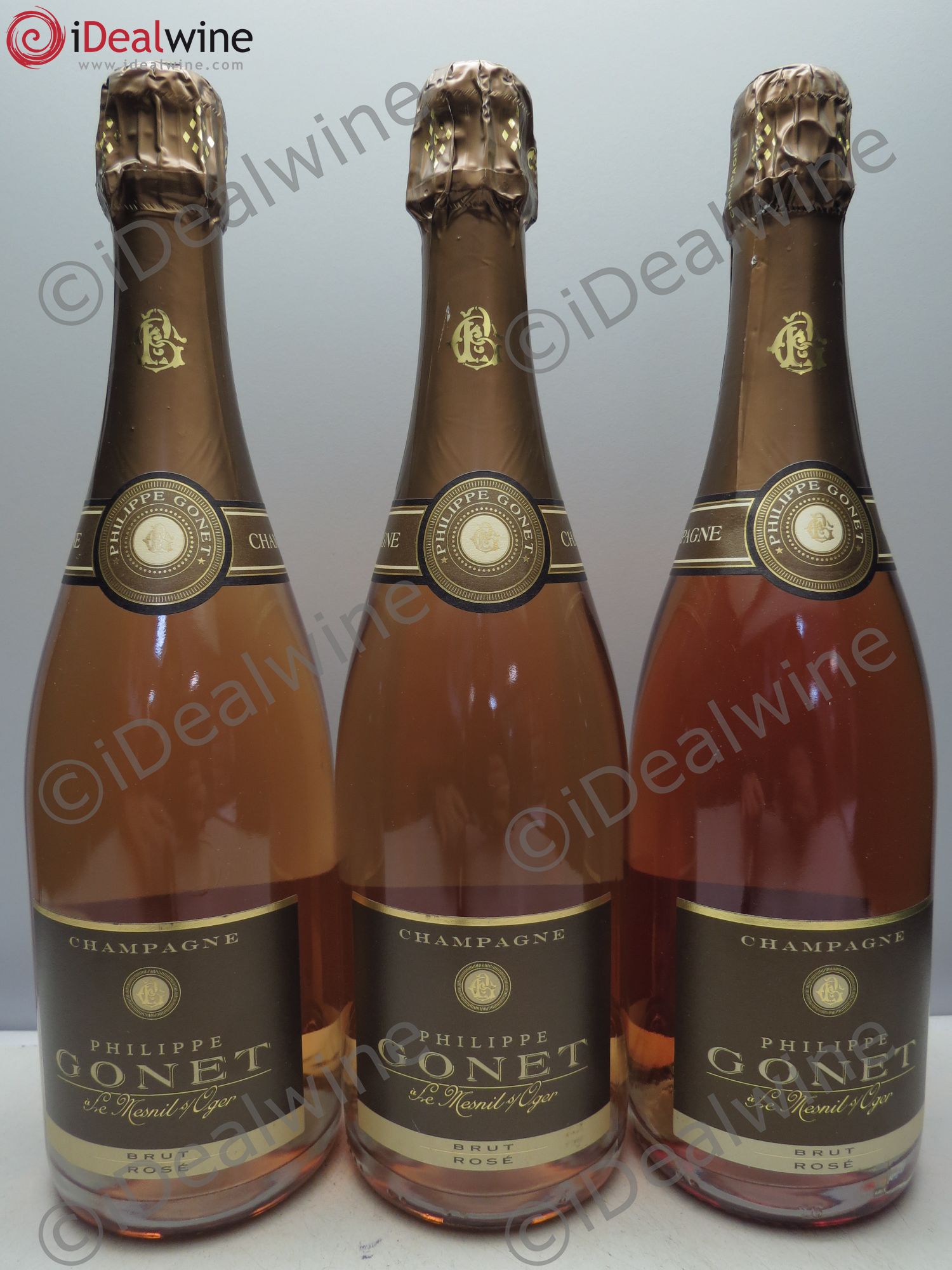 Champagne - Philippe Gonet, Le Mesnil Oger - Lot of 3 bottles - 0
