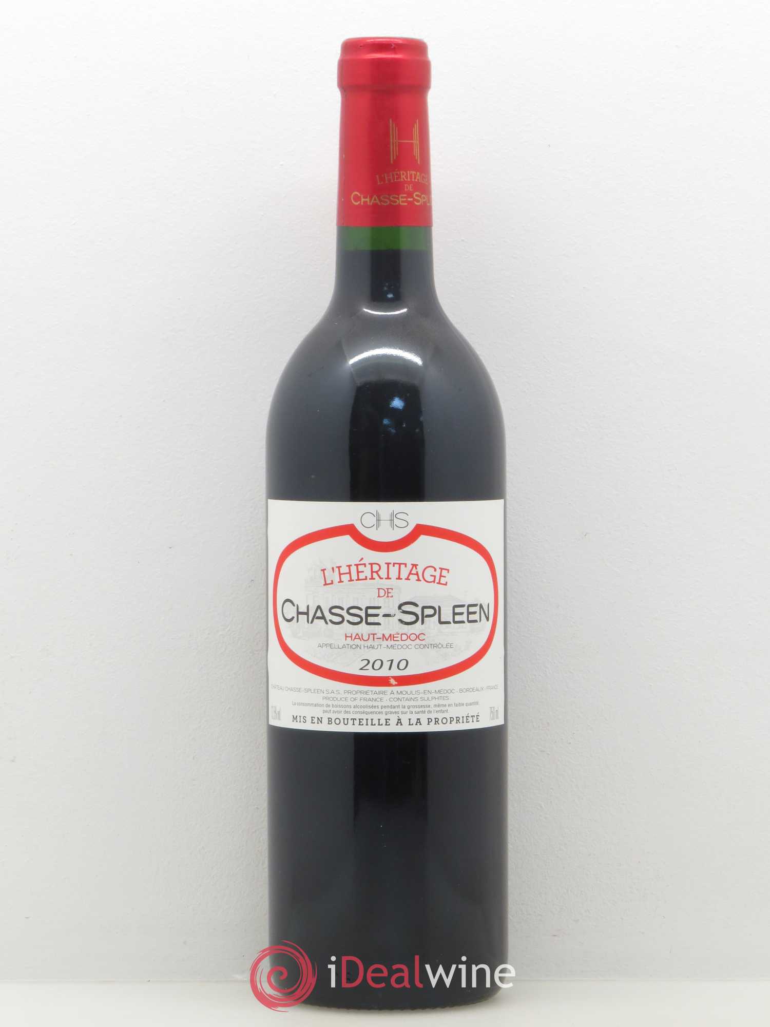 Héritage (Ermitage) de Chasse Spleen 2010 - Lot de 1 bouteille - 0