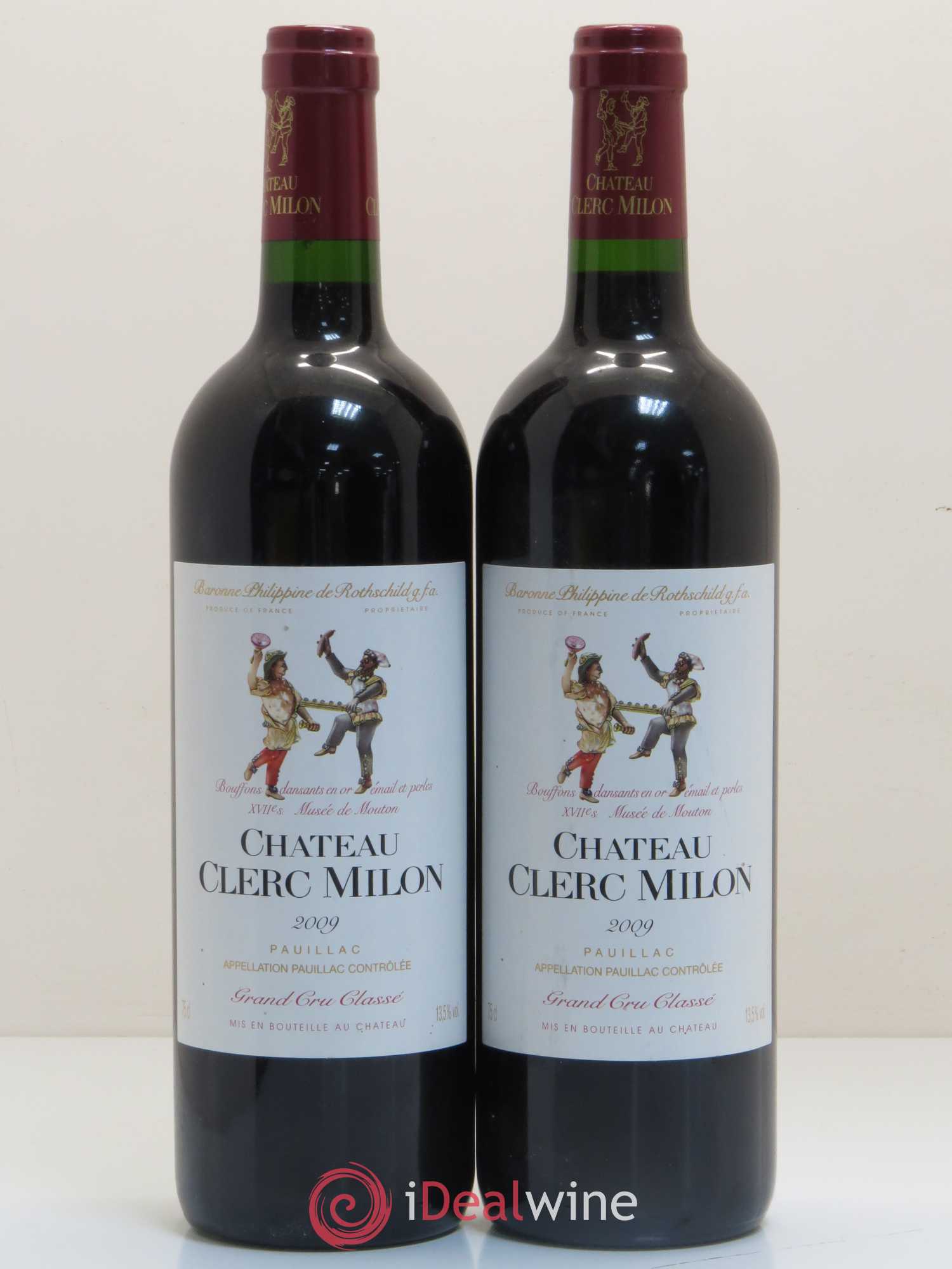 Château Clerc Milon 5ème Grand Cru Classé 2009 - Lot de 2 bouteilles - 0