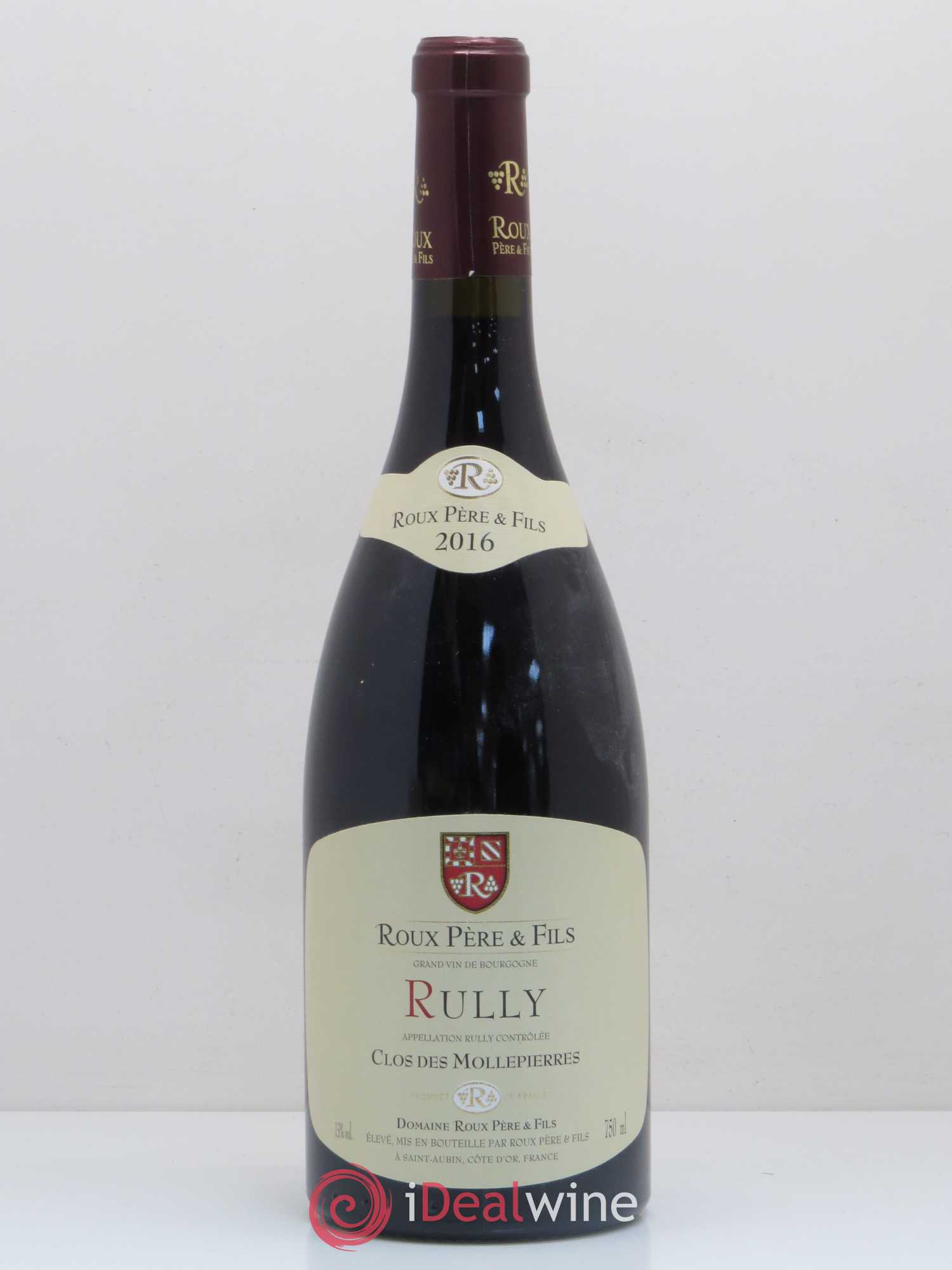 Rully Clos des Mollepierres Roux Père et Fils 2016 - Lot de 1 bouteille - 0