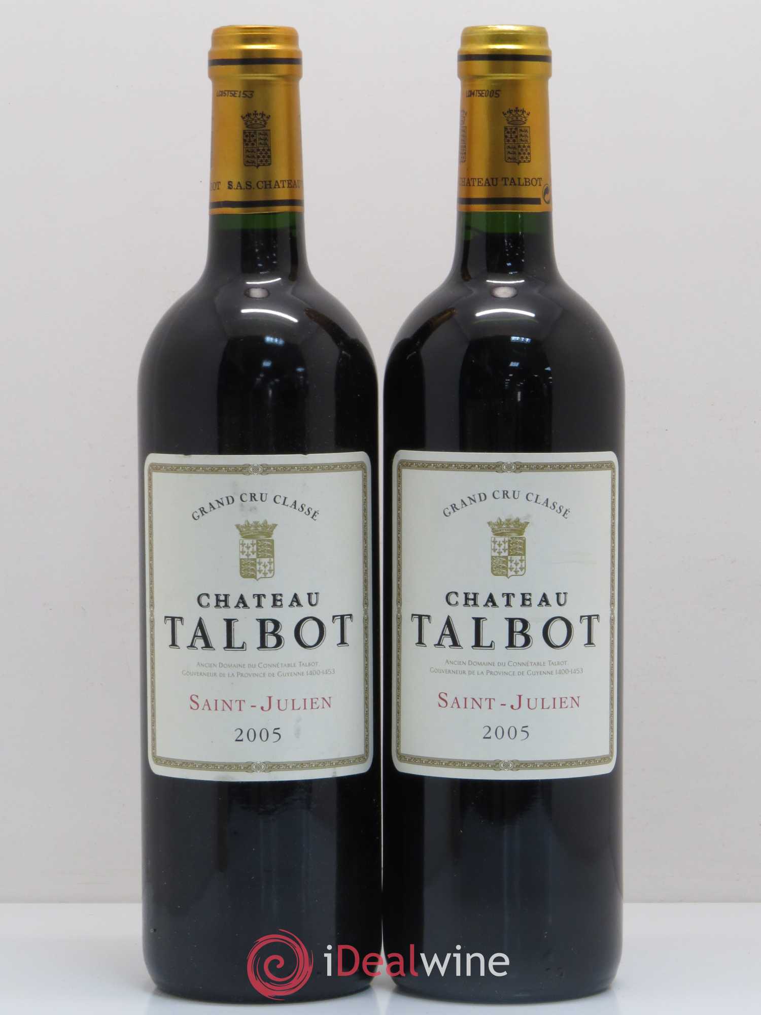 Château Talbot 4ème Grand Cru Classé 2005 - Lot de 2 bouteilles - 0
