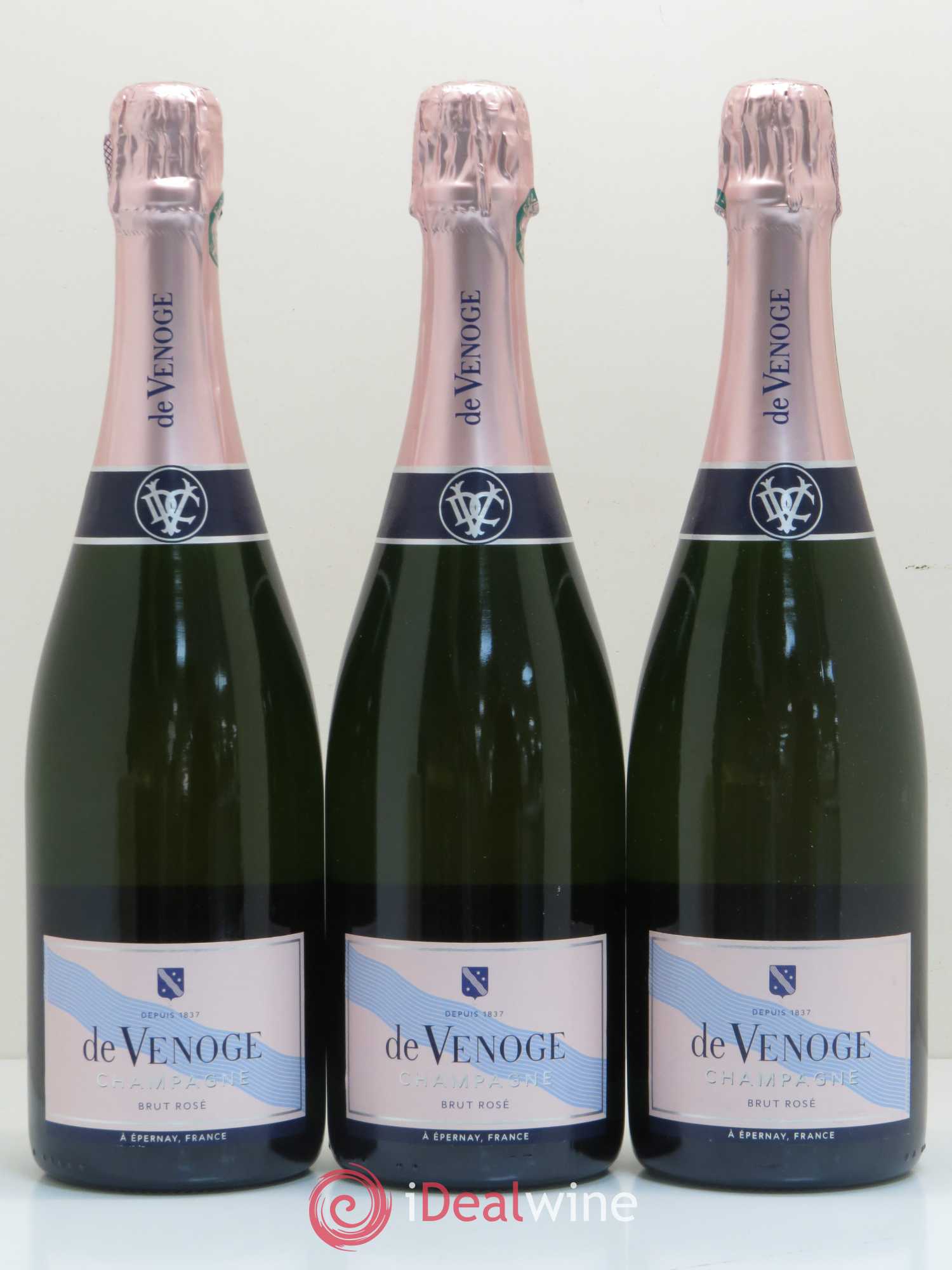 Champagne - Champagne de Venoge Cordon Bleu Brut - Posten von 3 Flaschen - 0