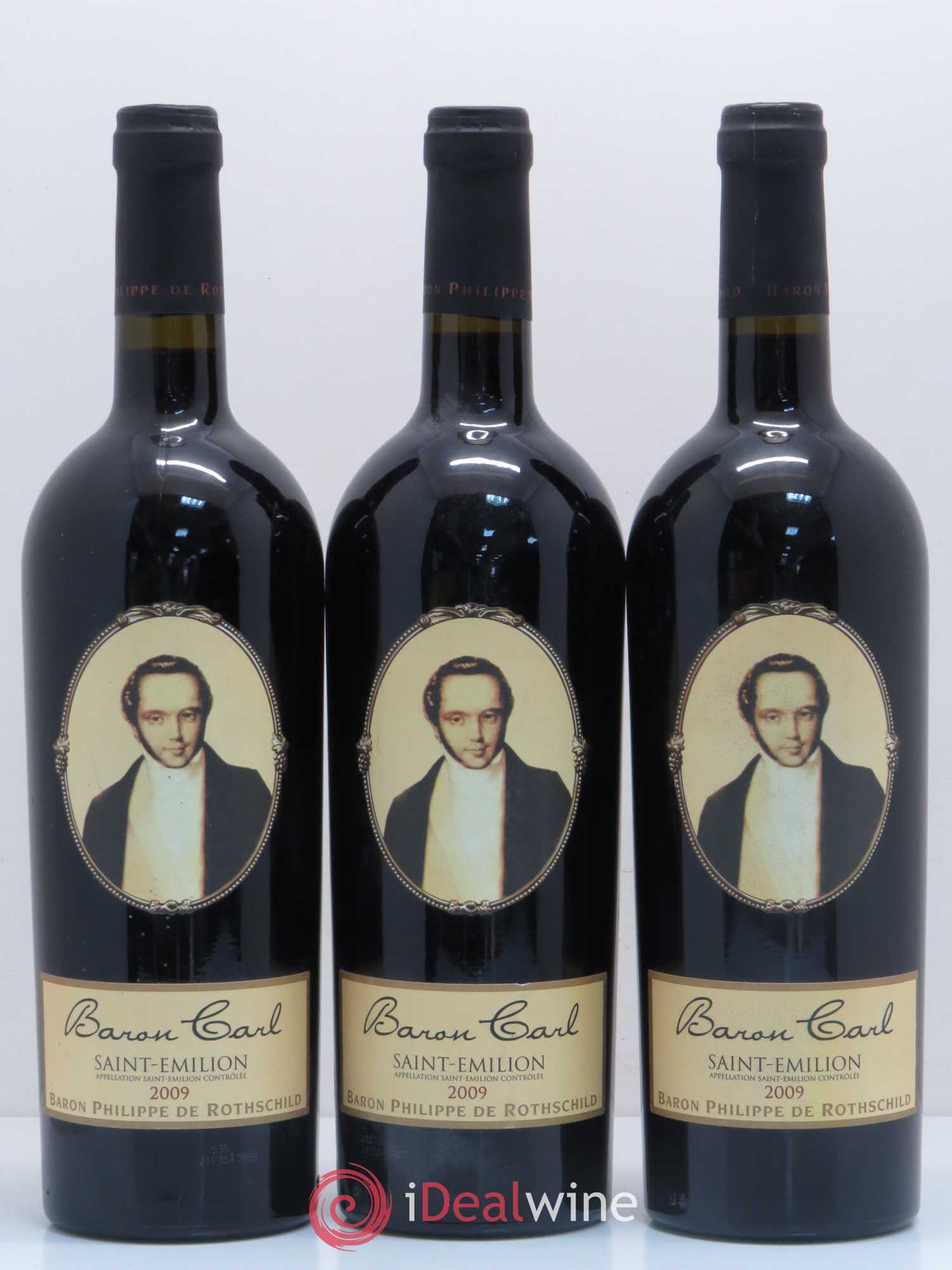 Saint-Émilion Baron Carl 2009 - Lot de 3 bouteilles - 0