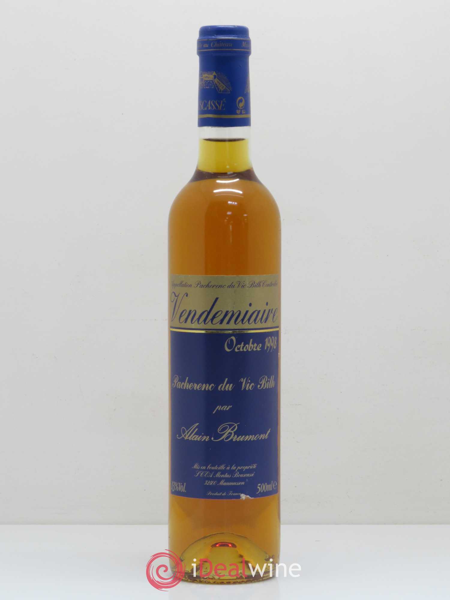 Pacherenc du Vic-Bilh Château Bouscassé Vendemiaire Alain Brumont Octobre 1998 - Lotto di 1 bottiglia - 0