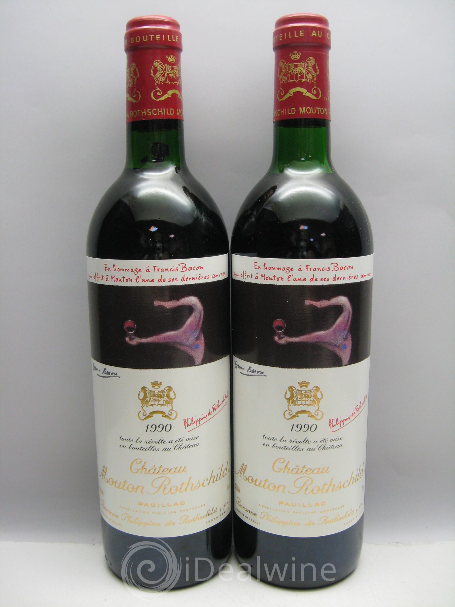 Château Mouton Rothschild 1er Grand Cru Classé 1990 - Lot de 12 bouteilles - 1