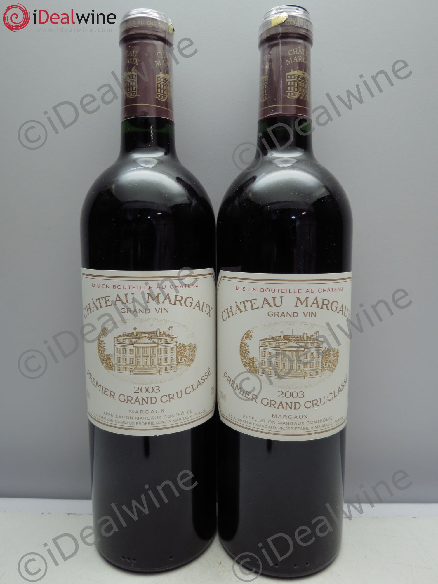 Château Margaux 1er Grand Cru Classé 2003 - Lot de 2 bouteilles - 0
