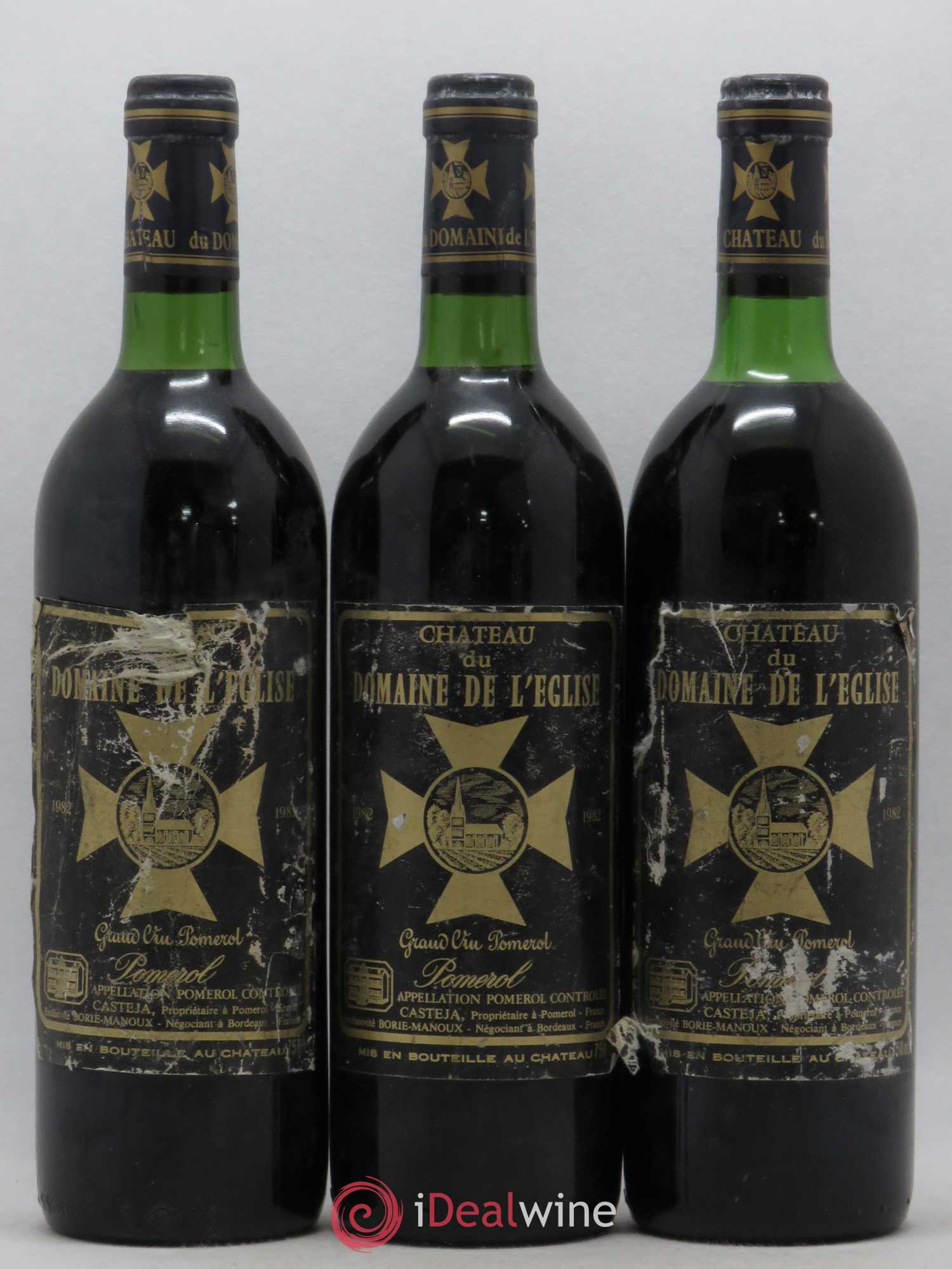Château du Domaine de l'Église 1982 - Lot de 3 bouteilles - 0
