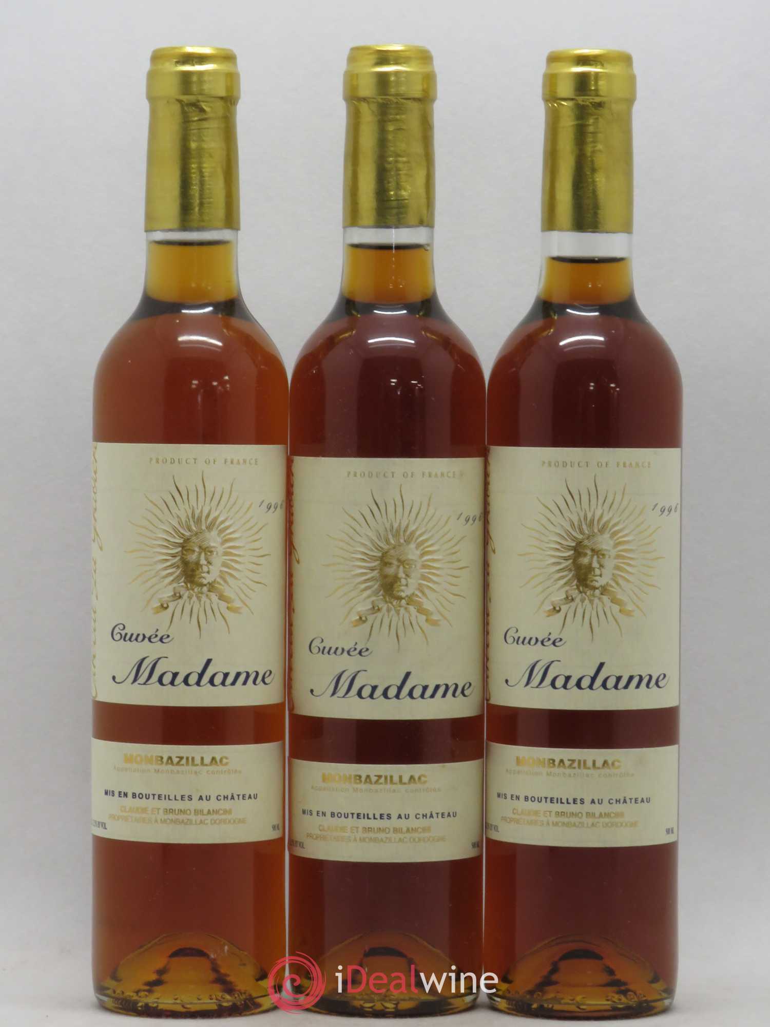 Monbazillac Château Tirecul La Gravière Cuvée Madame Bruno et Claudie Bilancini 50cl (senza prezzo di riserva) 1996 - Lotto di 3 bottiglie - 0
