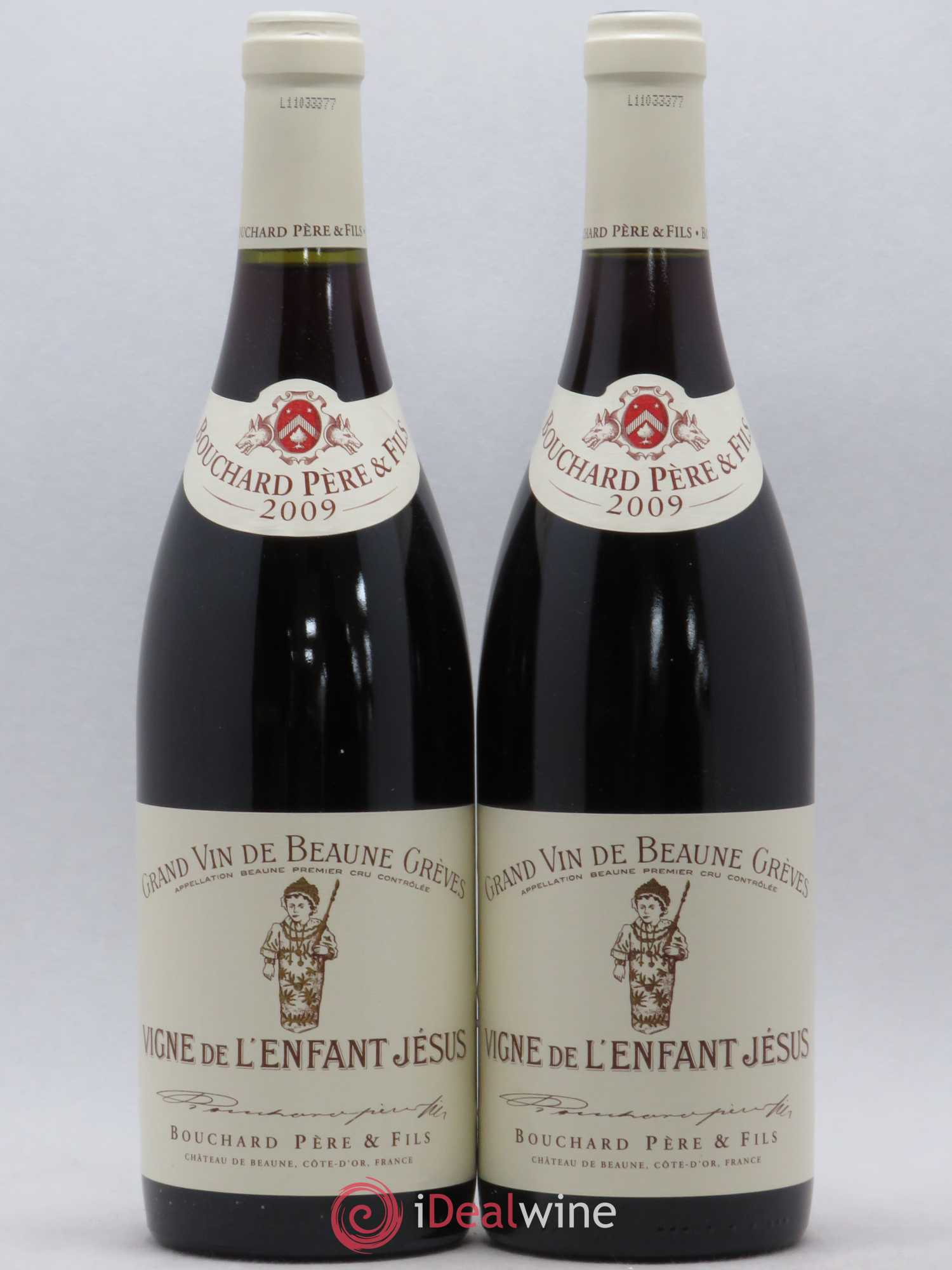 Beaune 1er Cru Grèves - Vigne de l'Enfant Jésus Bouchard Père & Fils 2009 - Lot de 2 bouteilles - 0
