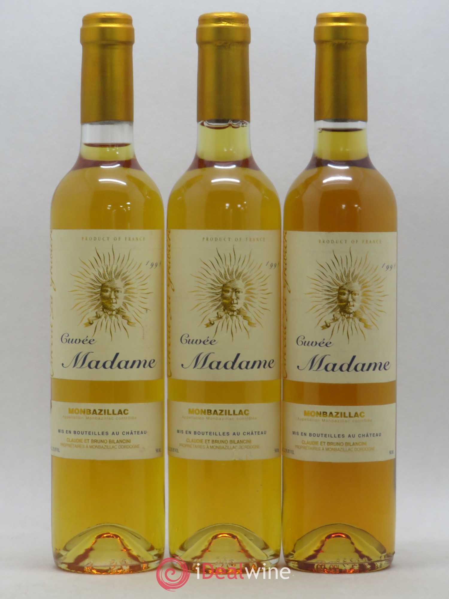 Monbazillac Château Tirecul La Gravière Cuvée Madame Bruno et Claudie Bilancini 50 cl (sans prix de réserve) 1998 - Lotto di 3 bottiglie - 0