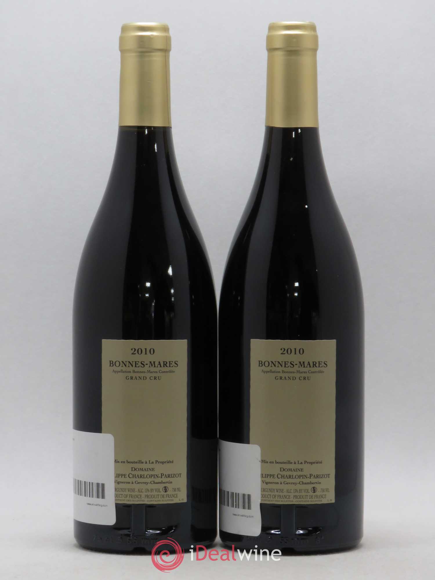 Bonnes-Mares Grand Cru Charlopin-Parizot 2010 - Lot de 2 bouteilles - 1