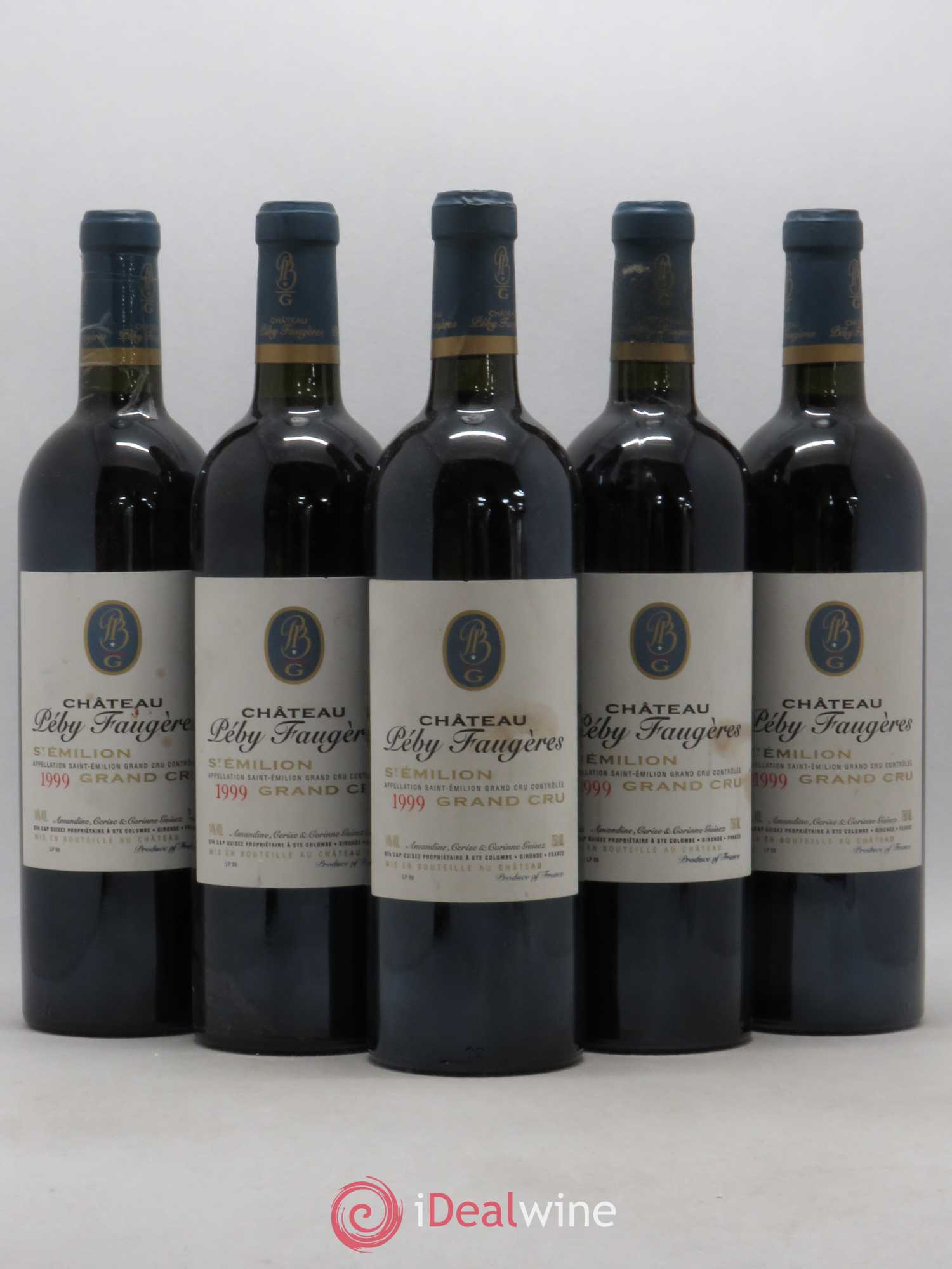 Château Péby Faugères Grand Cru Classé 1999 - Lot de 5 bouteilles - 0