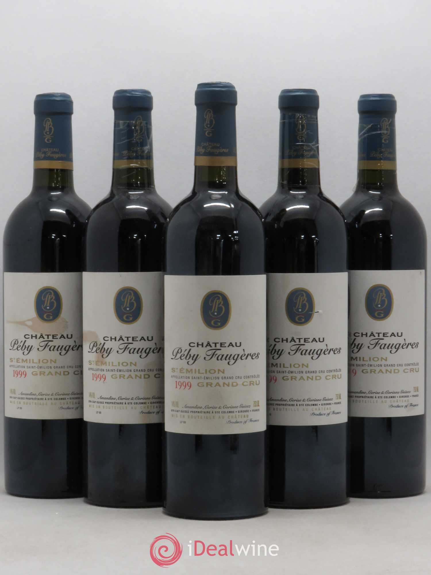 Château Péby Faugères Grand Cru Classé 1999 - Lot de 5 bouteilles - 0