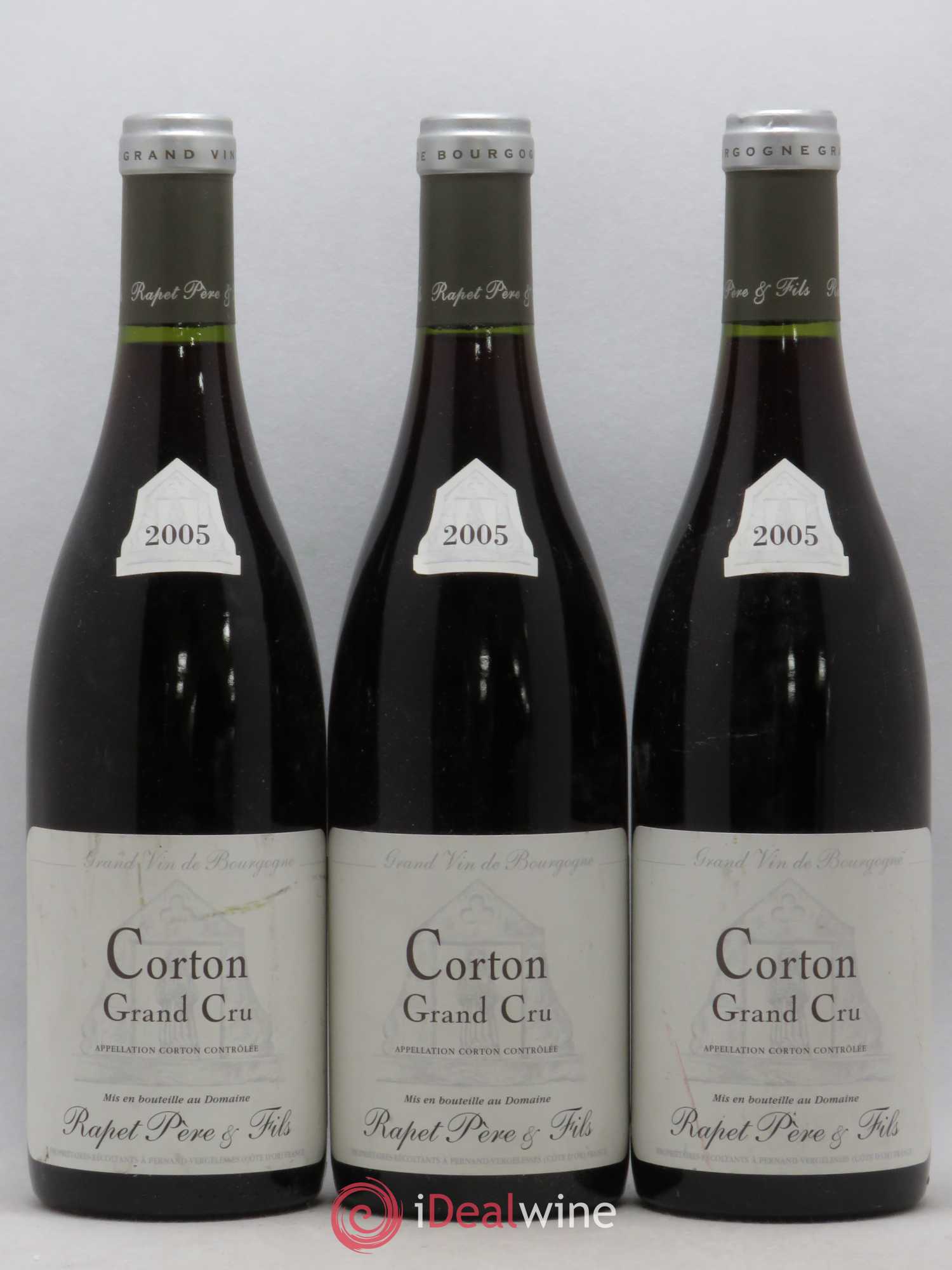 Corton Grand Cru Domaine Rapet Pere Et Fils 2005 - Posten von 3 Flaschen - 0