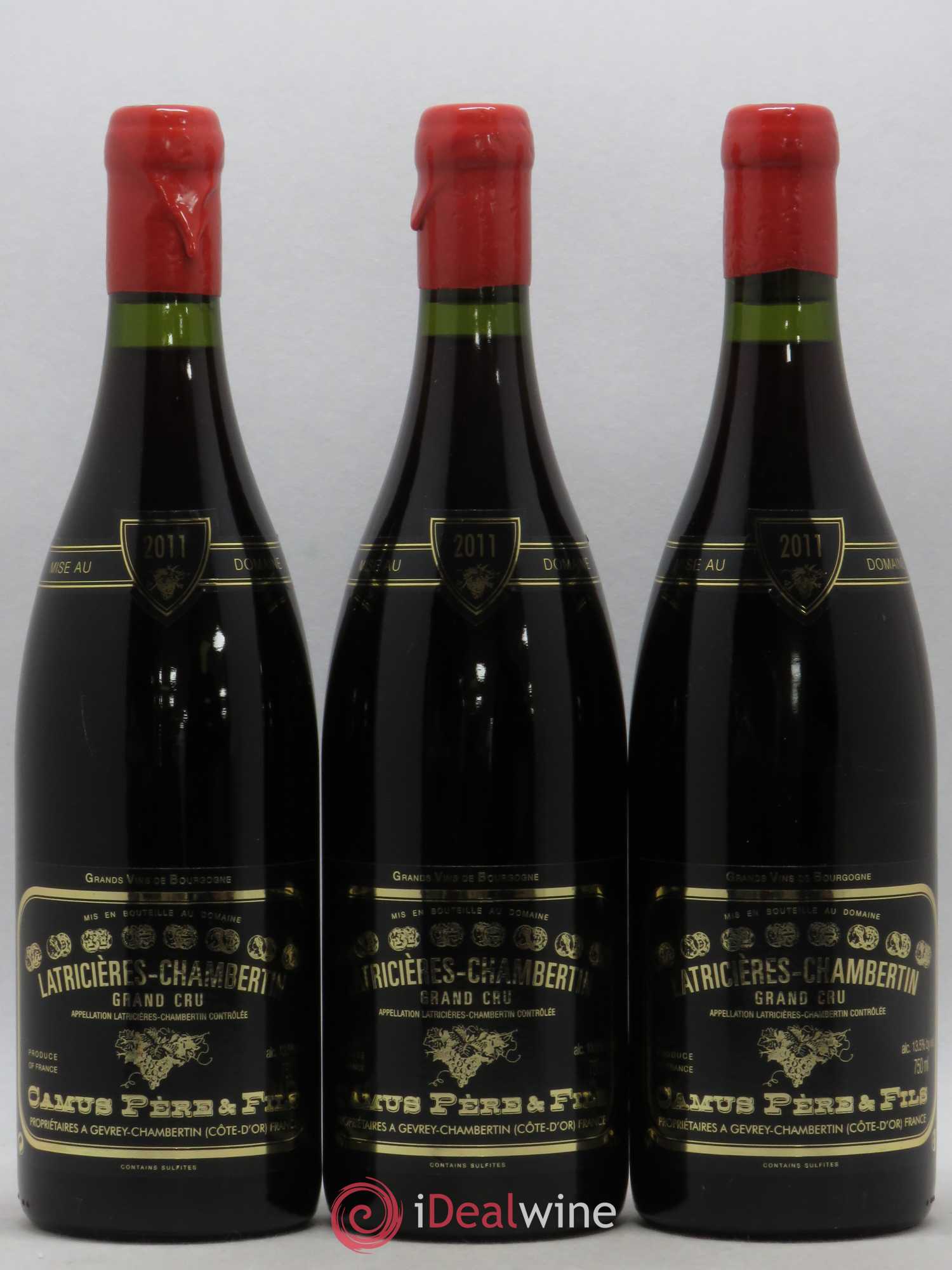 Latricières-Chambertin Grand Cru Camus Pere & Fils 2011 - Lot de 3 bouteilles - 0