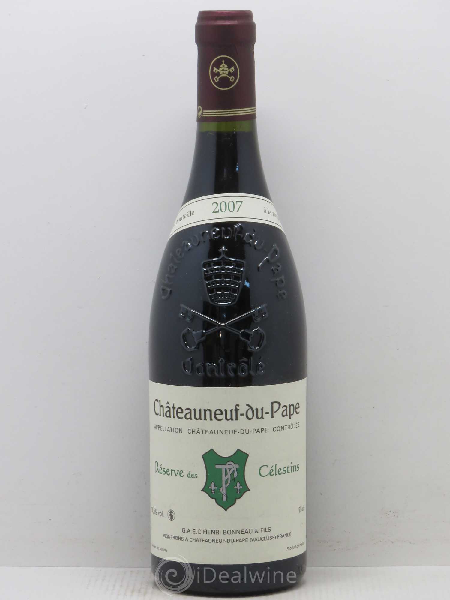Châteauneuf-du-Pape Réserve des Célestins Henri Bonneau & Fils 2007 - Lot de 1 bouteille - 0