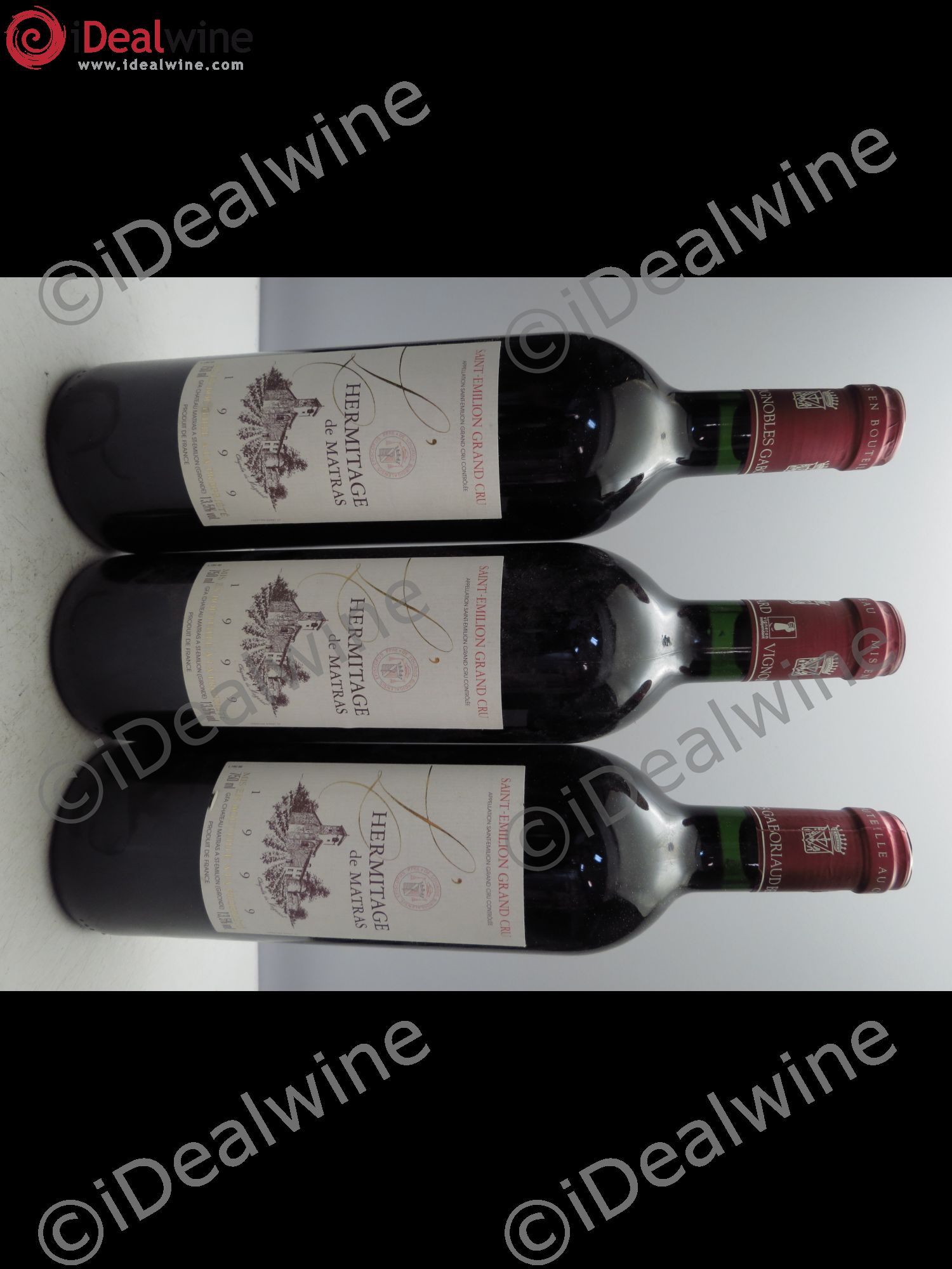 Saint-Émilion L'Hermitage de Matras 1999 - Posten von 3 Flaschen - 0