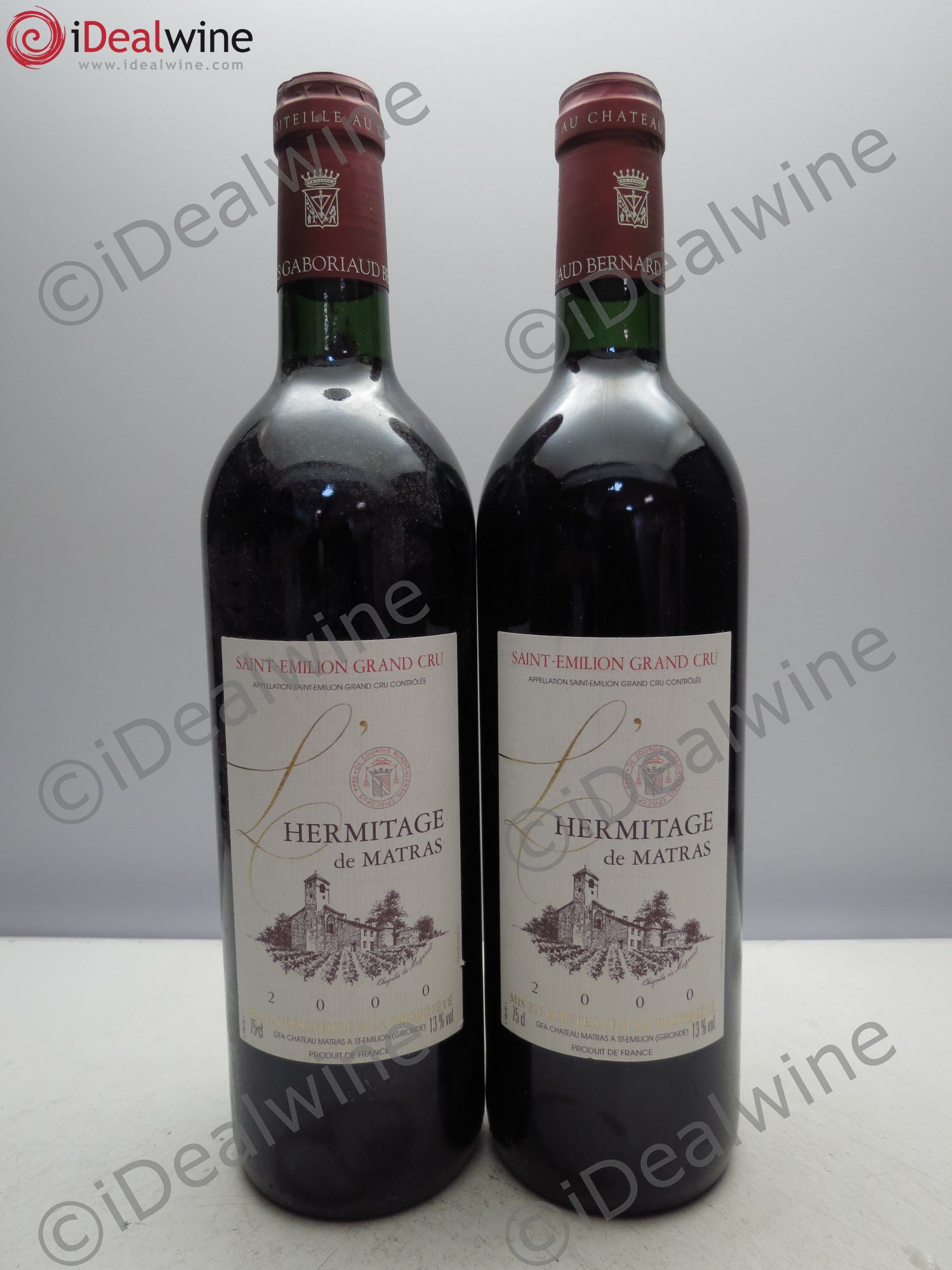 Saint-Émilion L'Hermitage de Matras 2000 - Posten von 2 Flaschen - 0