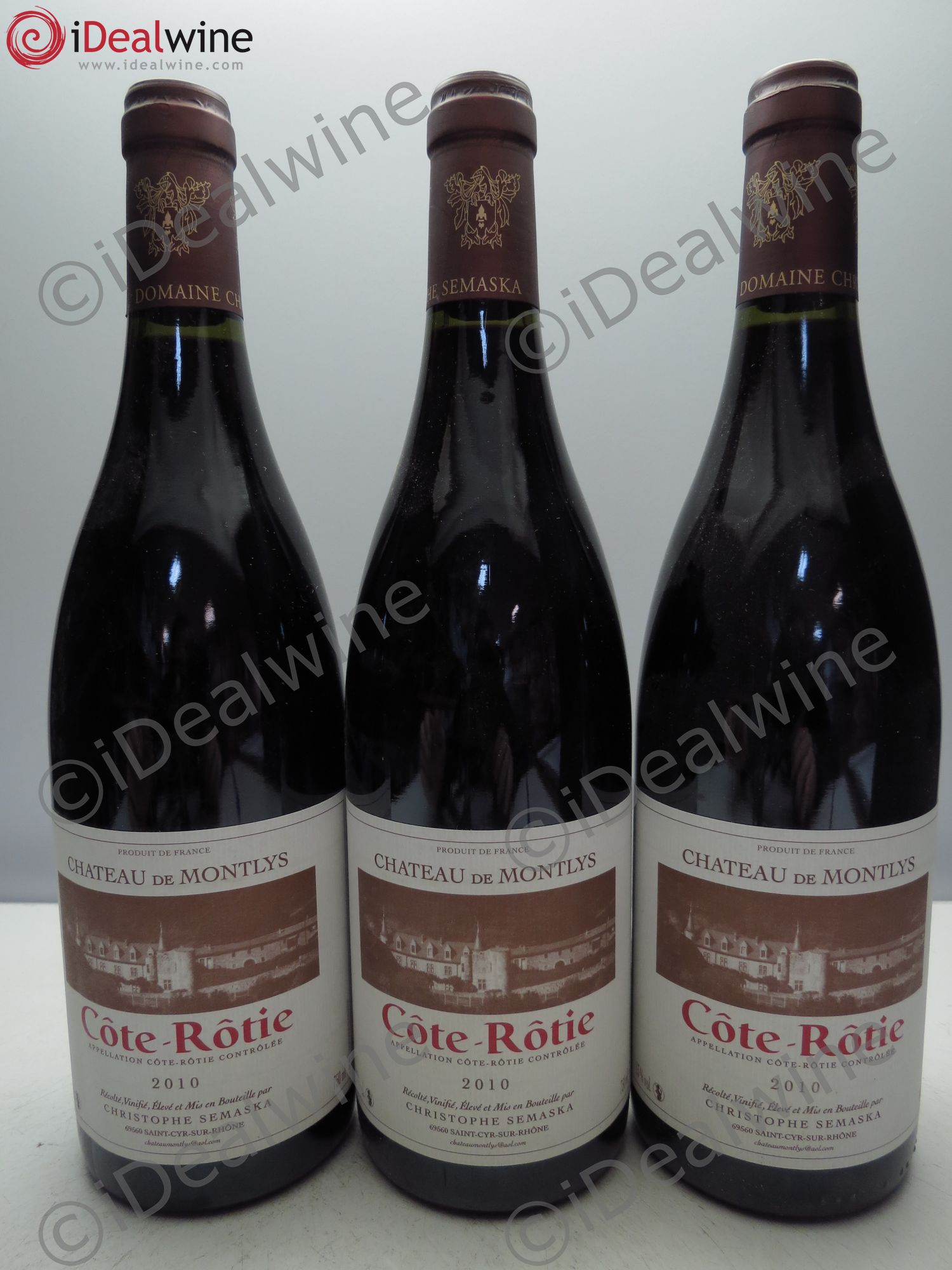 Côte-Rôtie Château de Montlys 2010 - Lot de 3 bouteilles - 0