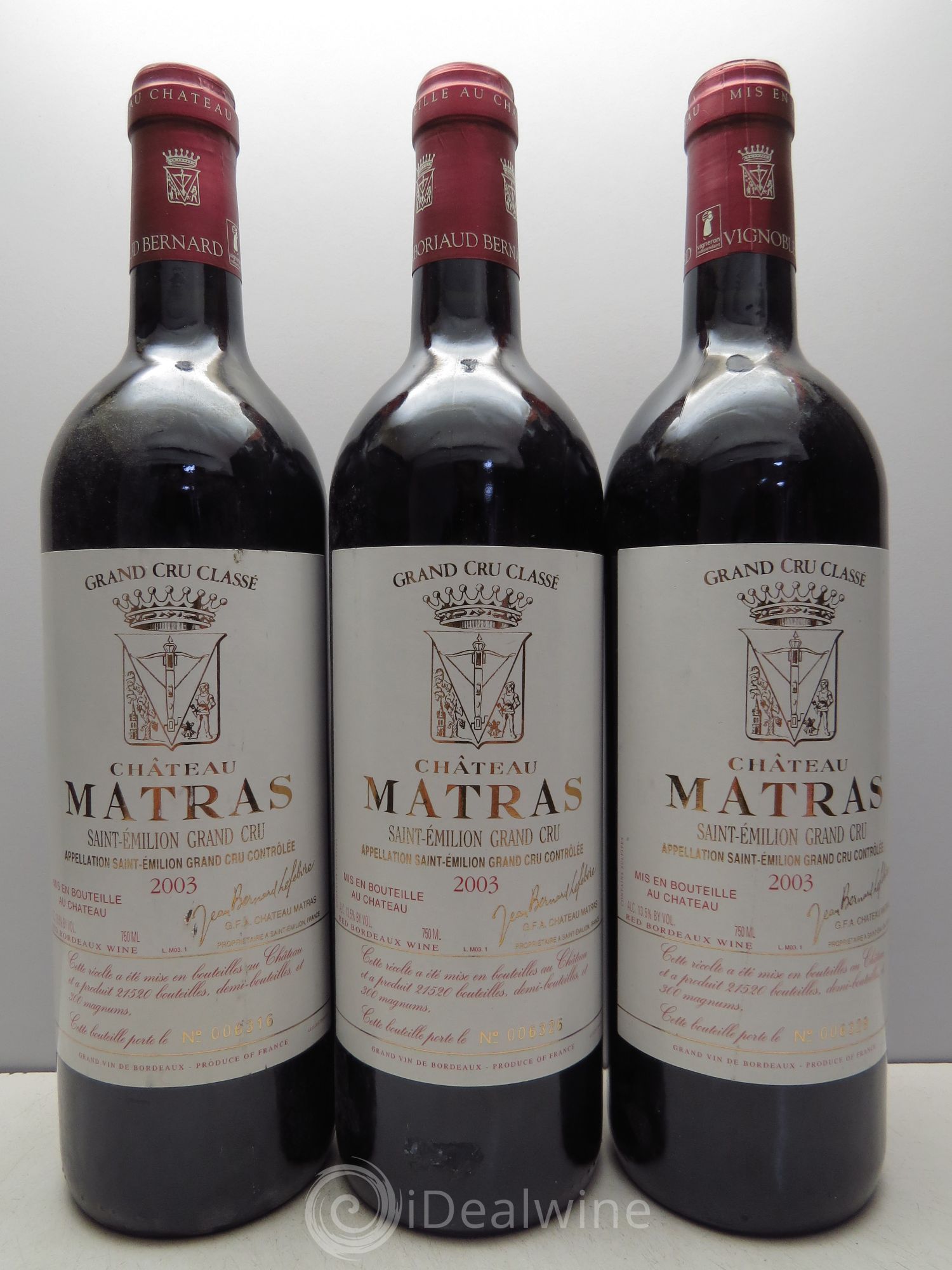 Château Matras 2003 - Posten von 3 Flaschen - 0