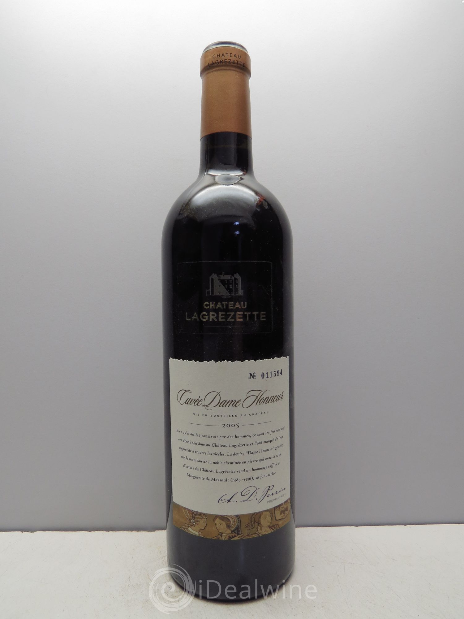Cahors Dame Honneur Lagrezette 2005 - Posten von 1 Flasche - 0