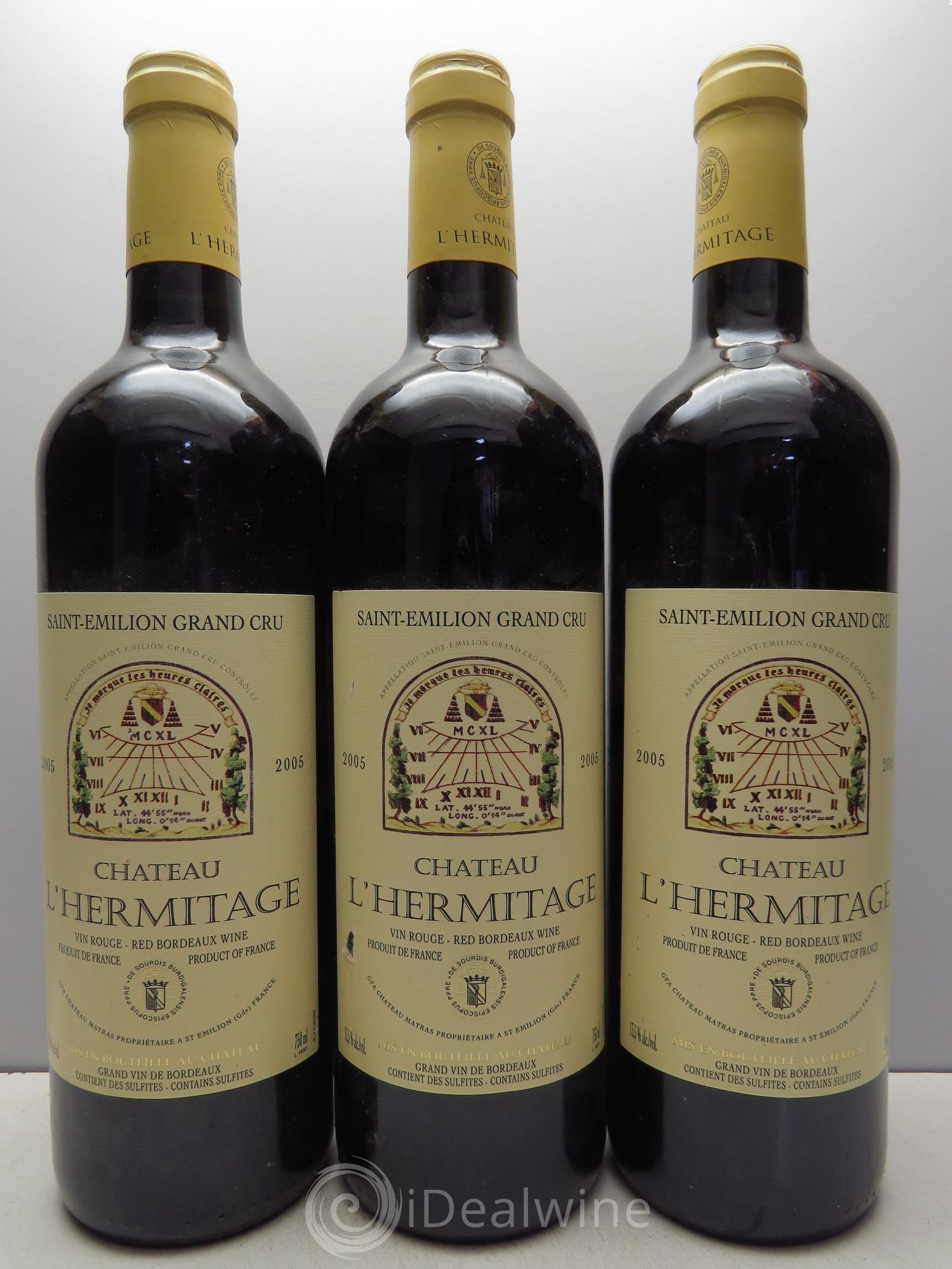 Château l' Hermitage 2005 - Lot de 3 bouteilles - 0