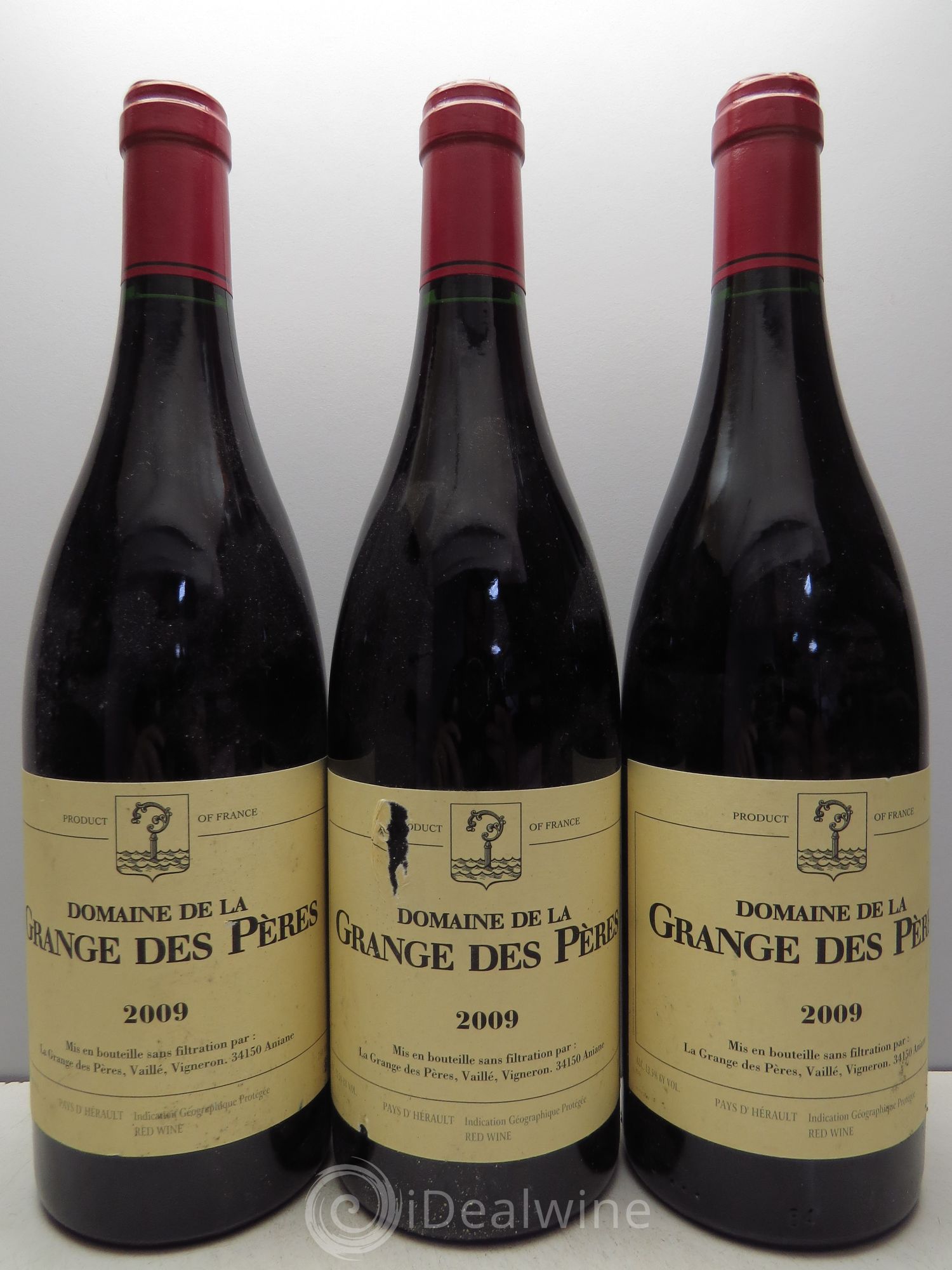 Pays d'Hérault Grange des Pères Laurent Vaillé 2009 - Lot de 3 bouteilles - 0