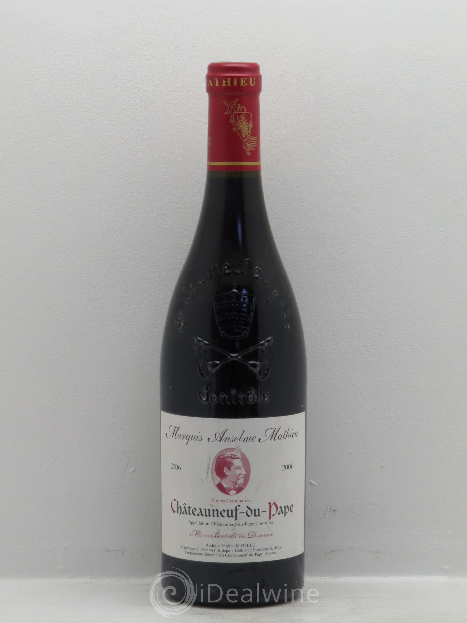 Châteauneuf-du-Pape Vignes Centenaires Marquis Anselme Mathieu (sans prix de réserve) 2006 - Posten von 1 Flasche - 0