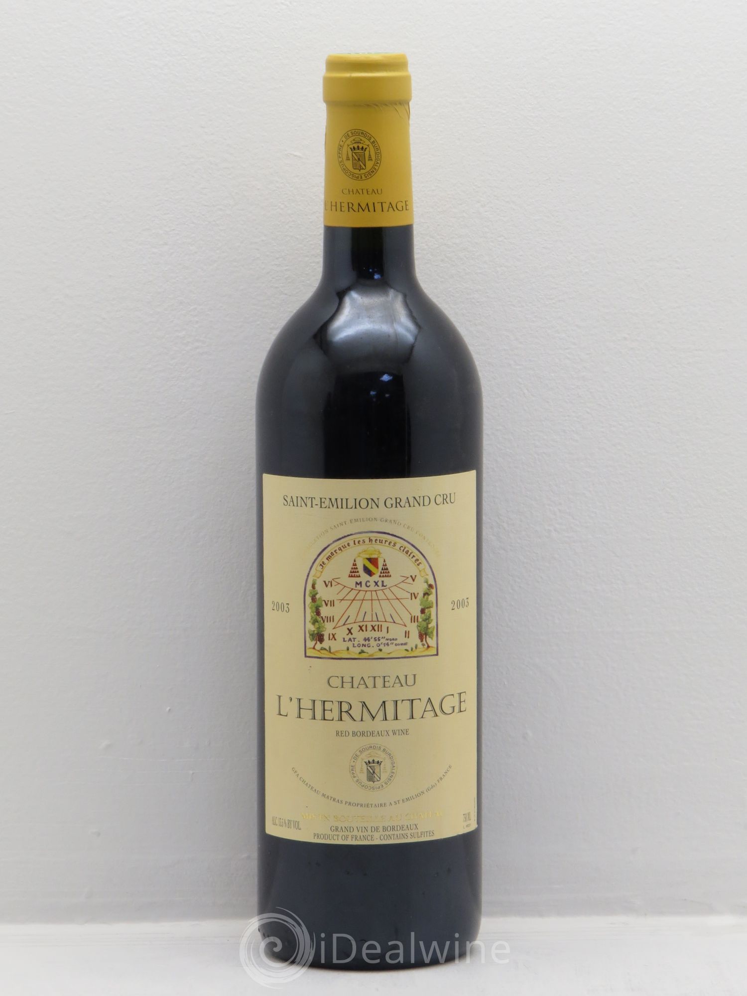 Château l' Hermitage 2003 - Lot de 1 bouteille - 0