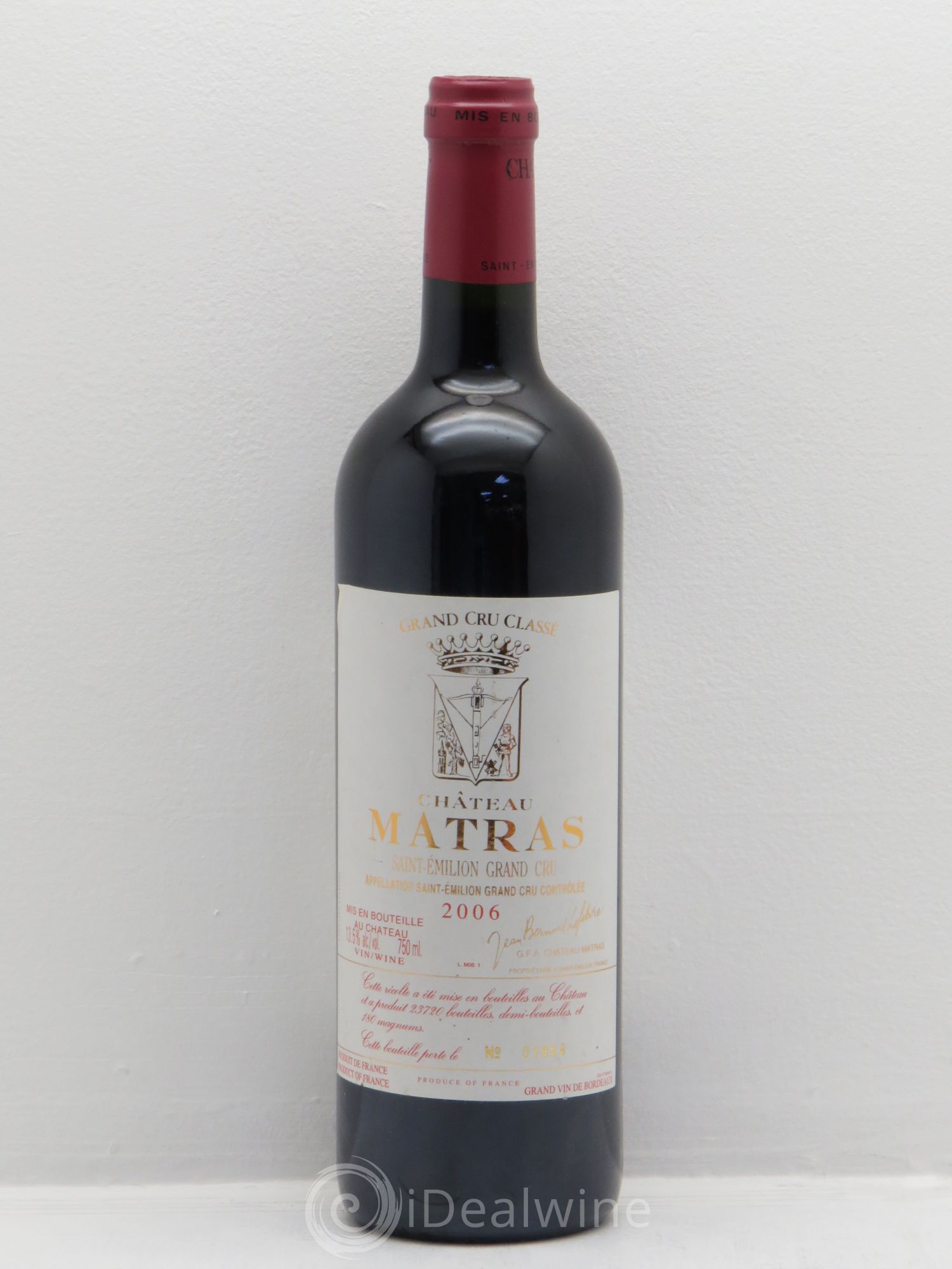 Château Matras 2006 - Lot de 1 bouteille - 0