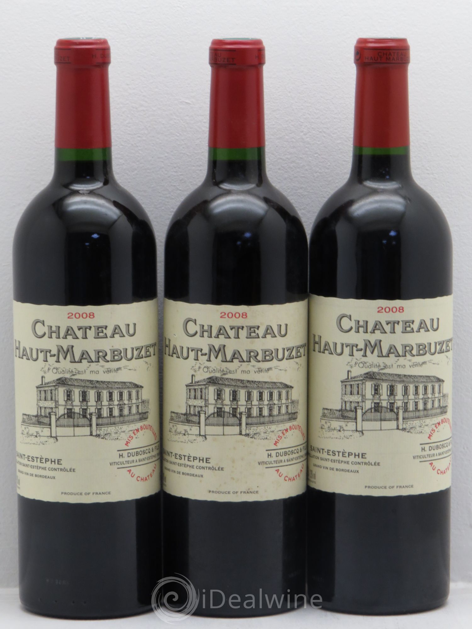 Château Haut Marbuzet 2008 - Lot de 3 bouteilles - 0