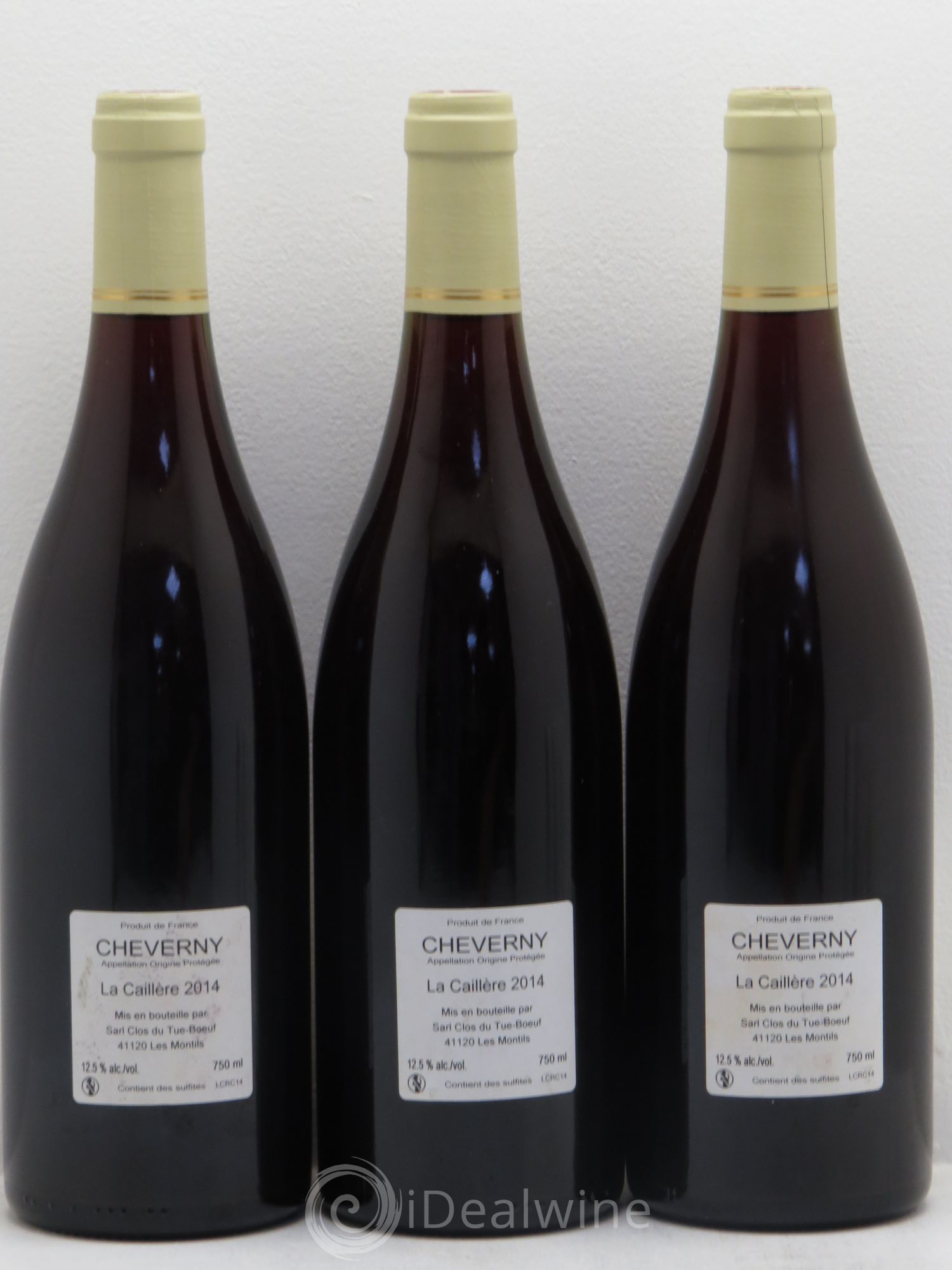 Cheverny La Caillère Clos du Tue-Boeuf 2014 - Lot de 3 bouteilles - 1