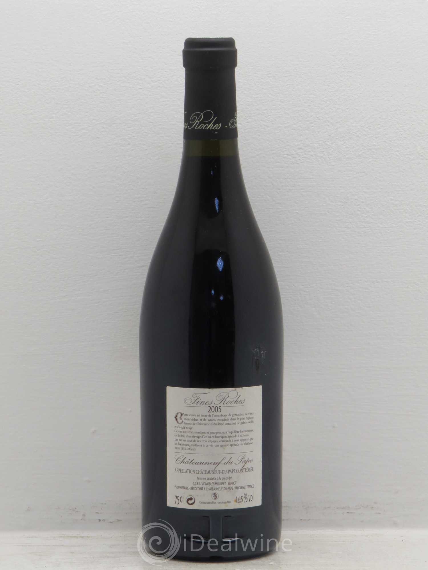Châteauneuf-du-Pape Fines Roches Catherine Mousset 2005 - Lot de 1 bouteille - 1