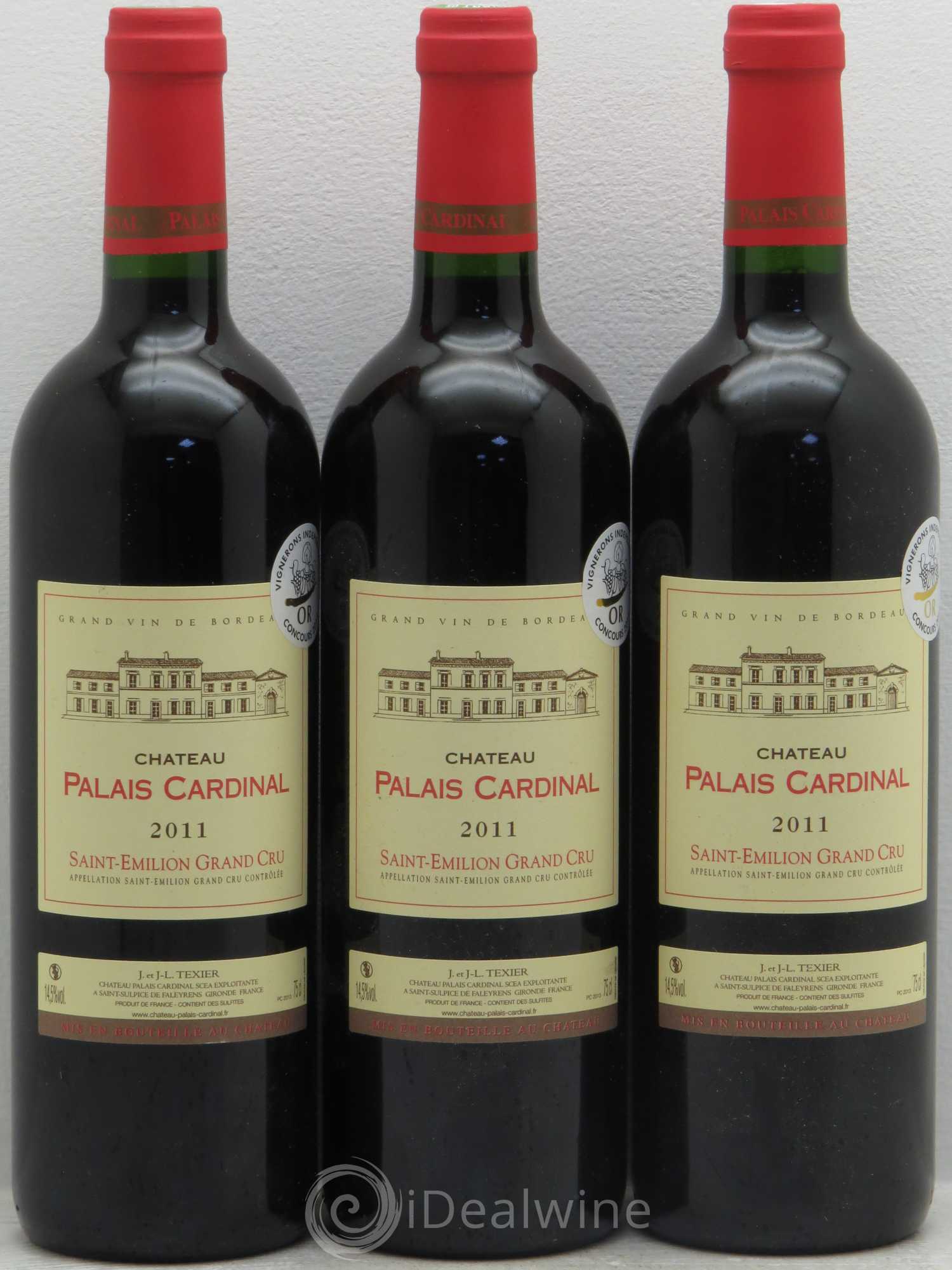 Château Palais Cardinal La Fuie 2011 - Lot de 3 bouteilles - 0