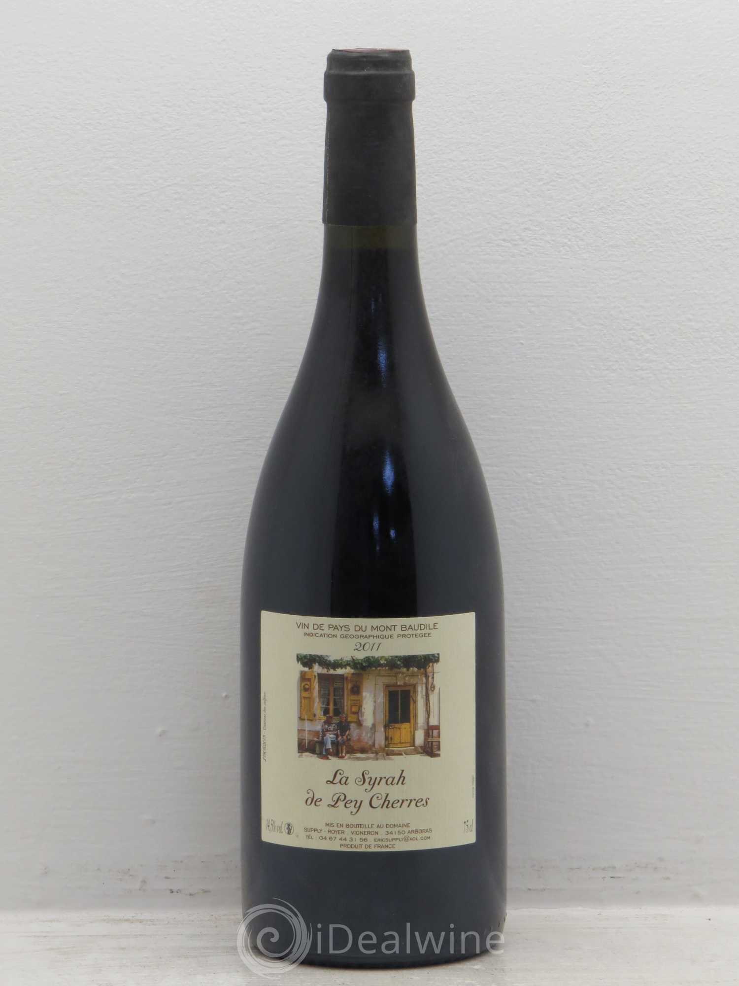 Languedoc La Syrah de Pey Cherres Supply-Royer Vin de Pays du Mont Baudile 2011 - Posten von 1 Flasche - 0