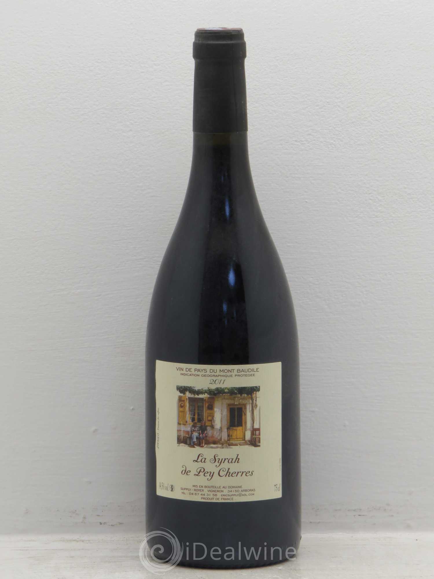 Languedoc La Syrah de Pey Cherres Supply-Royer Vin de Pays du Mont Baudile 2011 - Posten von 1 Flasche - 0